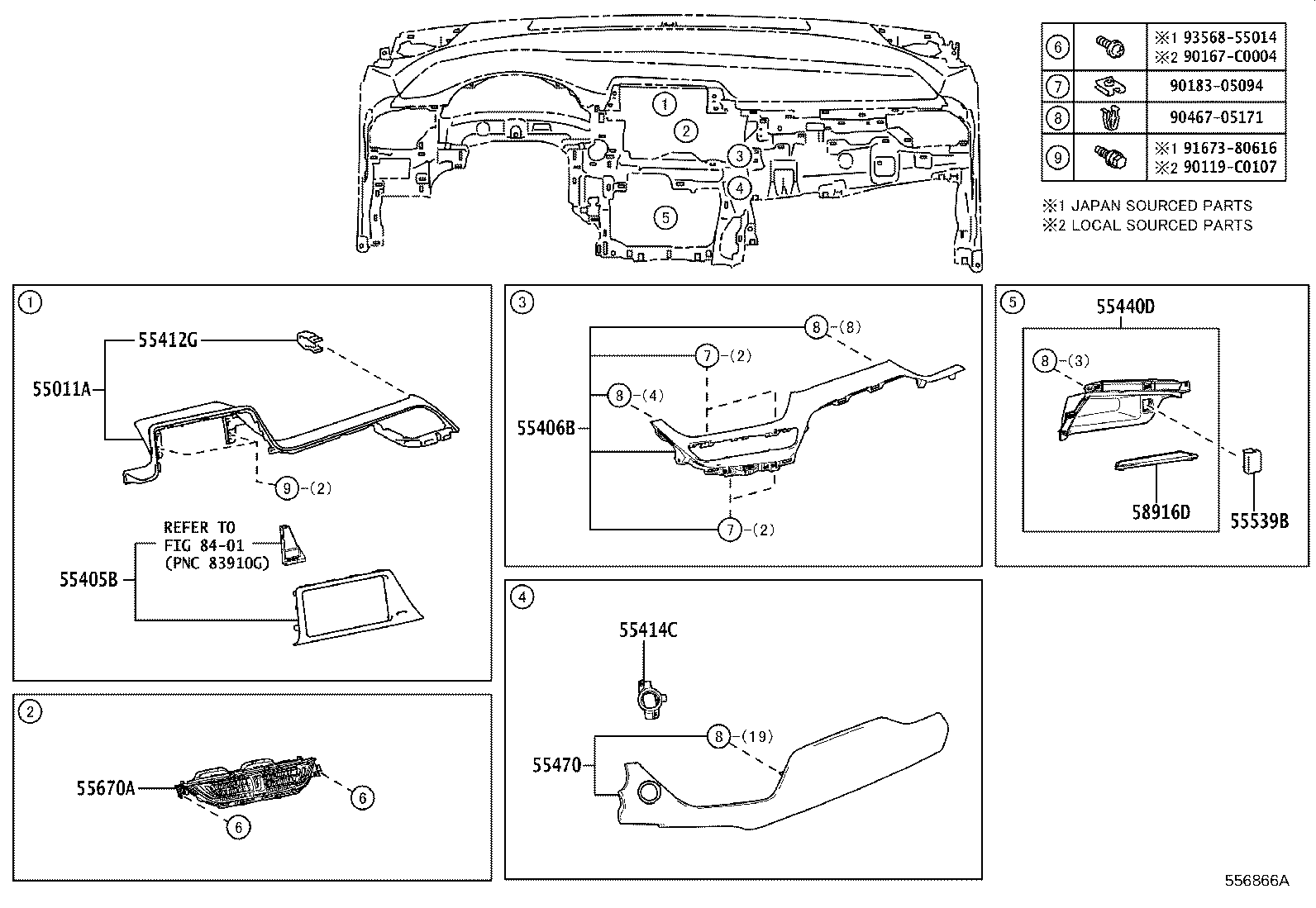 55405-F4160 PANEL SUB-ASSY, INSTRUMENT CLUSTER FINISH, CENTER product image