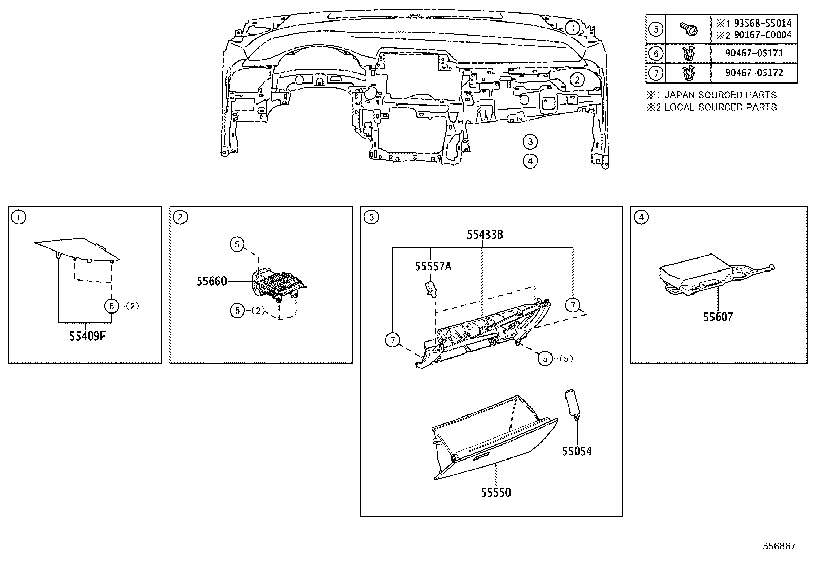 55405-F4160 PANEL SUB-ASSY, INSTRUMENT CLUSTER FINISH, CENTER product image