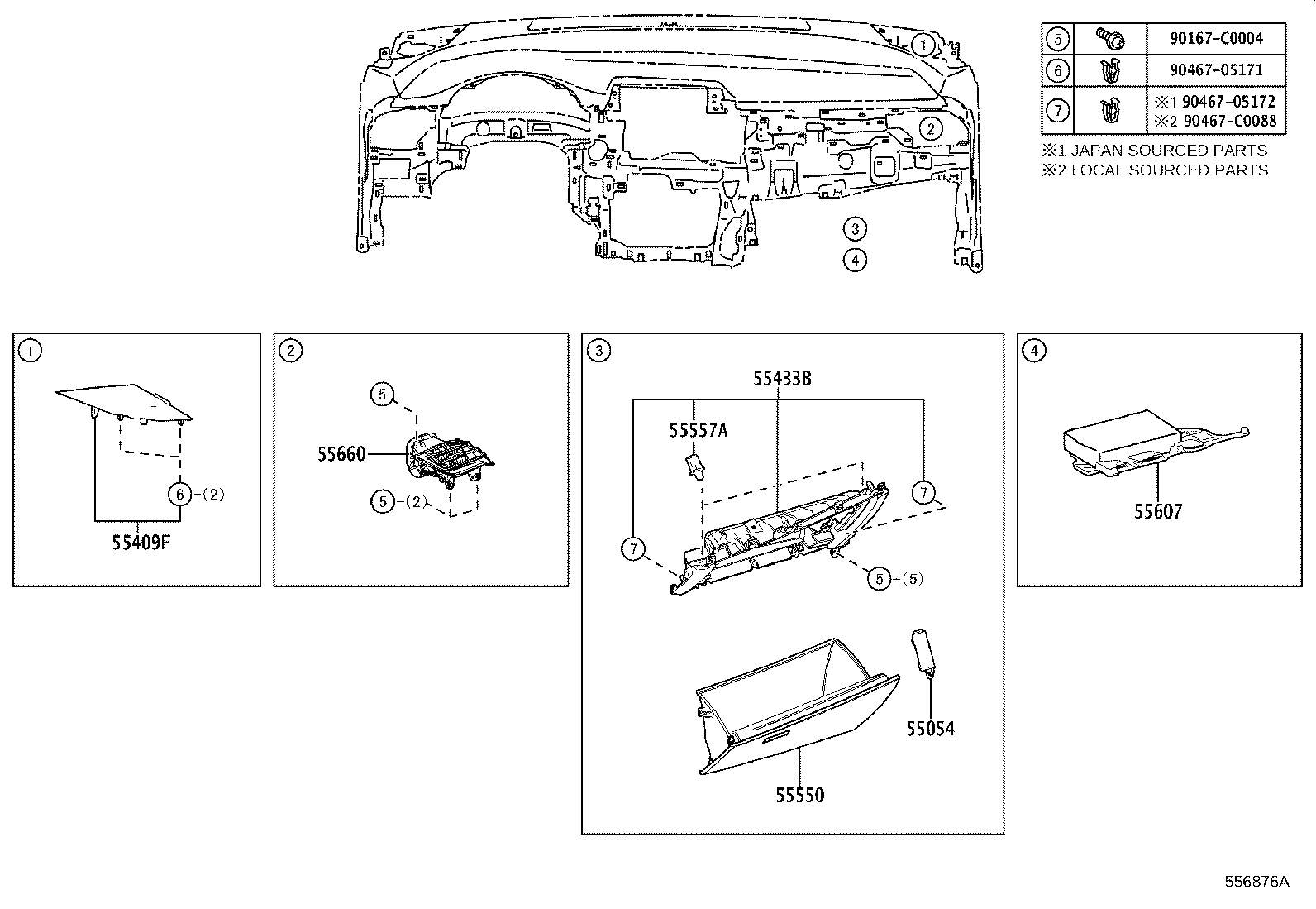 55405-F4080 PANEL SUB-ASSY, INSTRUMENT CLUSTER FINISH, CENTER product image