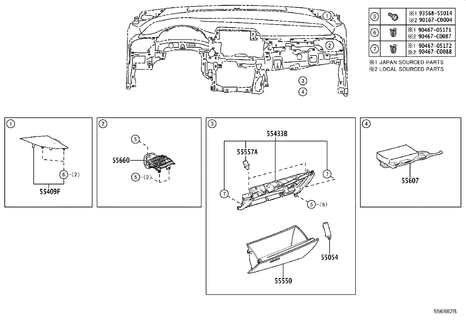 55405-F4080 PANEL SUB-ASSY, INSTRUMENT CLUSTER FINISH, CENTER product image