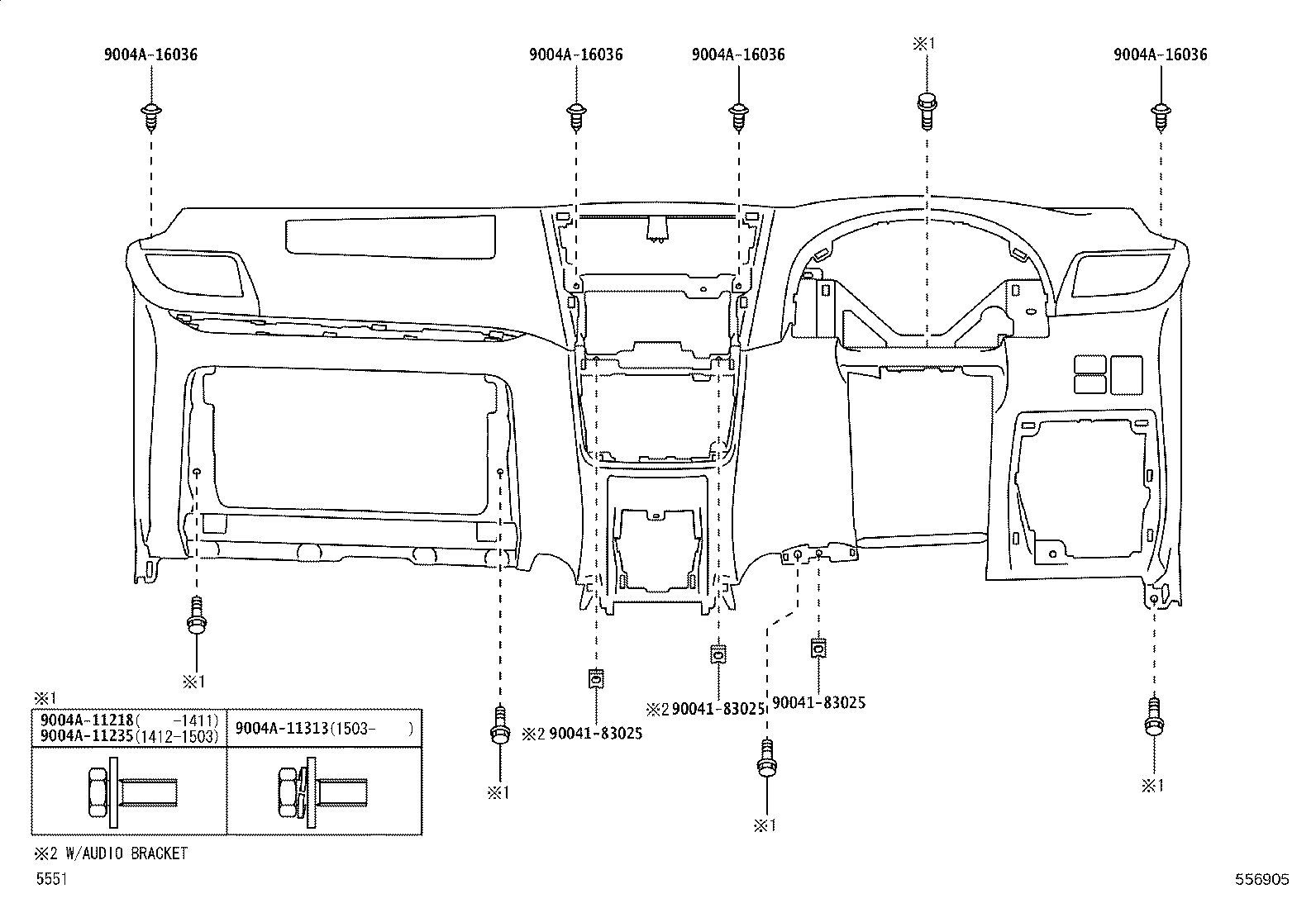 55352-BZ040 BRACE, INSTRUMENT PANEL TO FLOOR, NO.2 product image