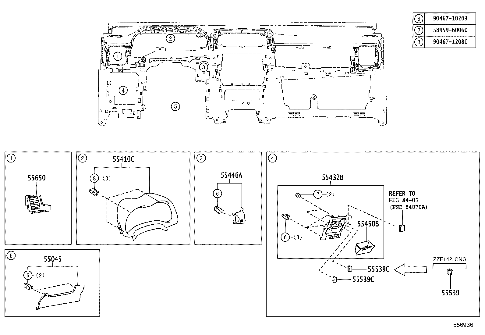 55416-02150 RETAINER, METER HOOD, NO.1 product image