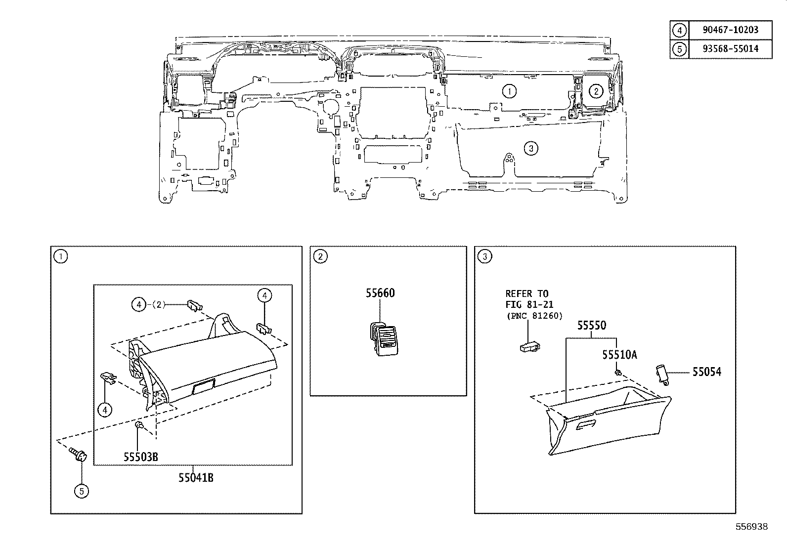 55416-02150 RETAINER, METER HOOD, NO.1 product image