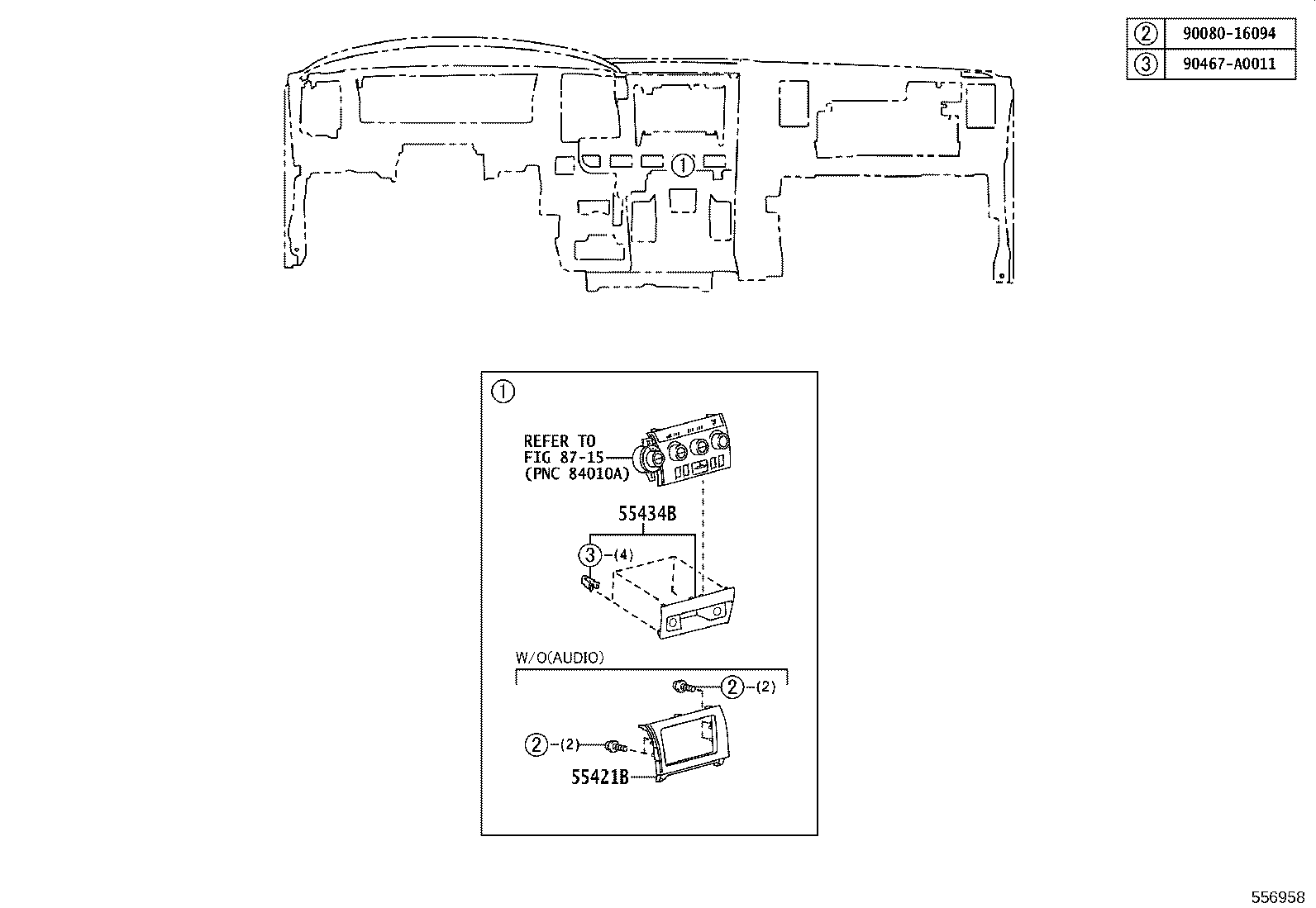 55403-0C080 PANEL, INSTRUMENT CLUSTER FINISH, NO.1 product image