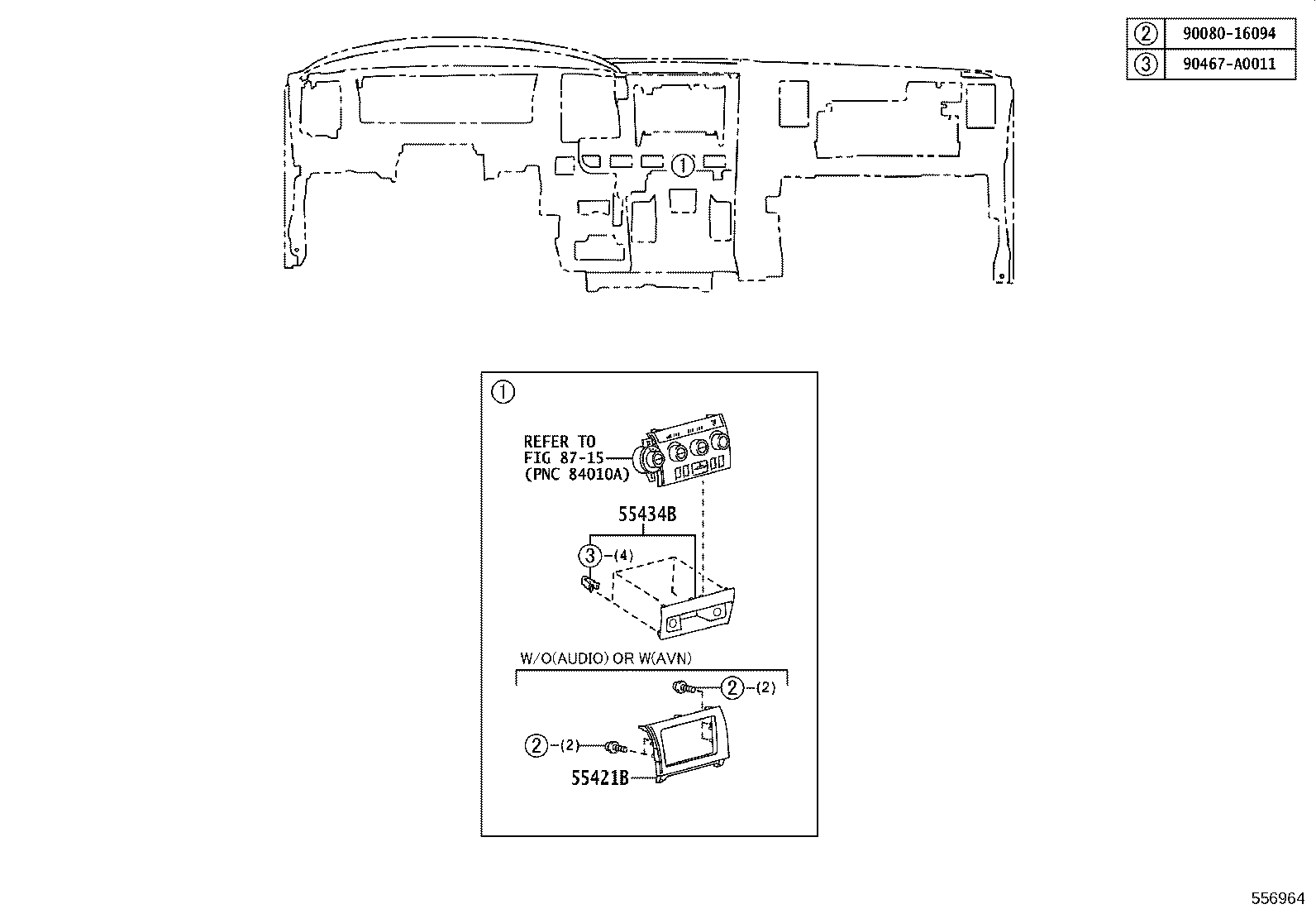 55403-0C080 PANEL, INSTRUMENT CLUSTER FINISH, NO.1 product image