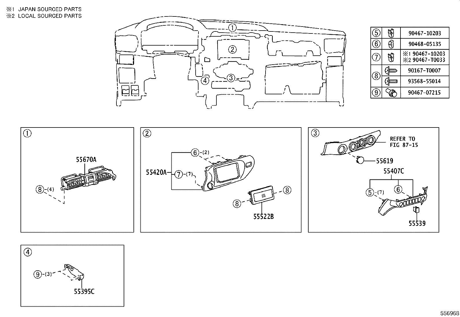 55650-YP080 REGISTER ASSY, INSTRUMENT PANEL, NO.1 product image