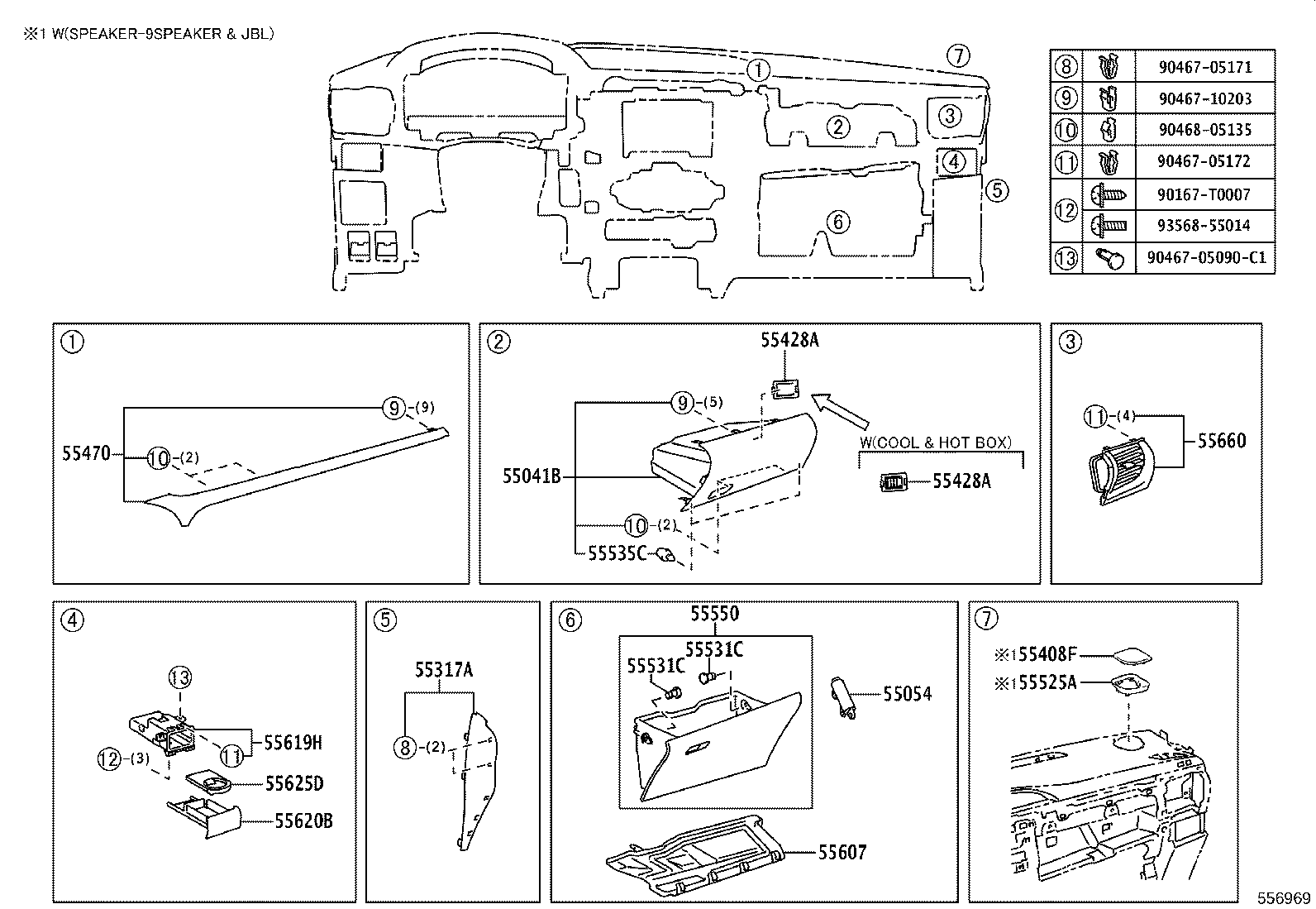 55650-YP080 REGISTER ASSY, INSTRUMENT PANEL, NO.1 product image