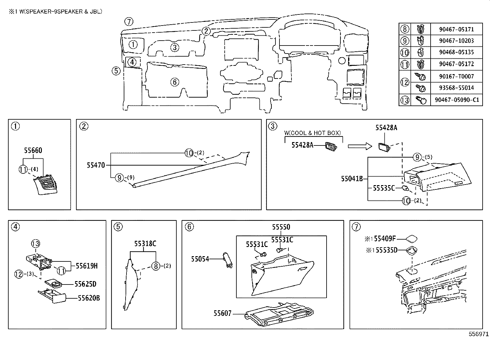 55650-YP080 REGISTER ASSY, INSTRUMENT PANEL, NO.1 product image