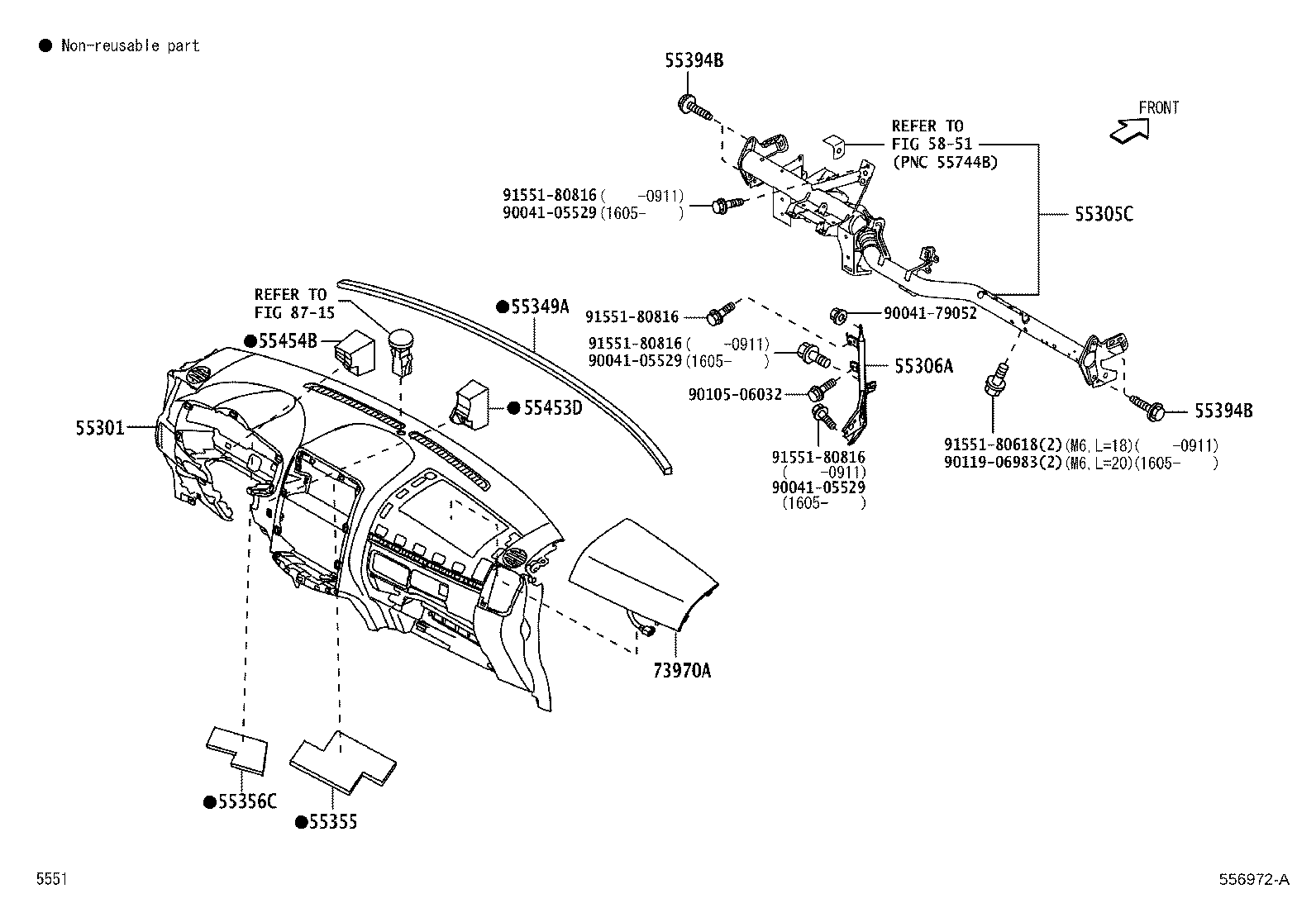 Toyota 55539-B2030-B1 COVER, SPARE SWITCH HOLE