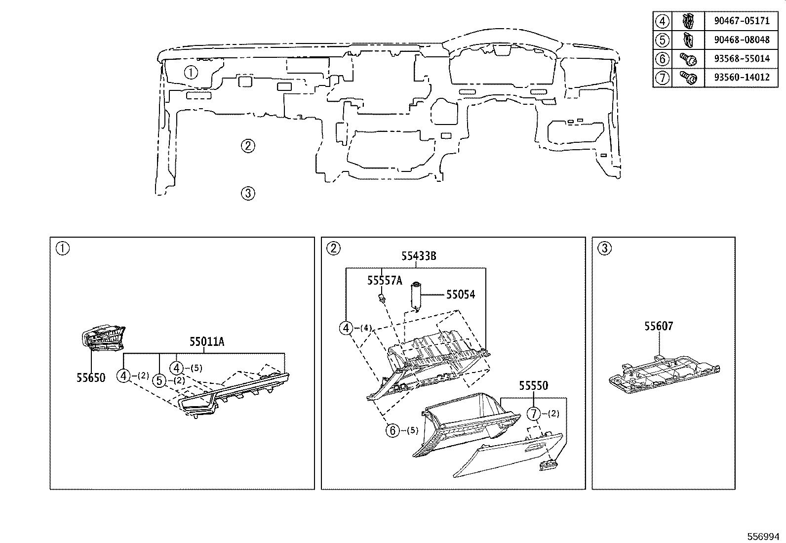 55330-12830 REINFORCEMENT ASSY, INSTRUMENT PANEL product image