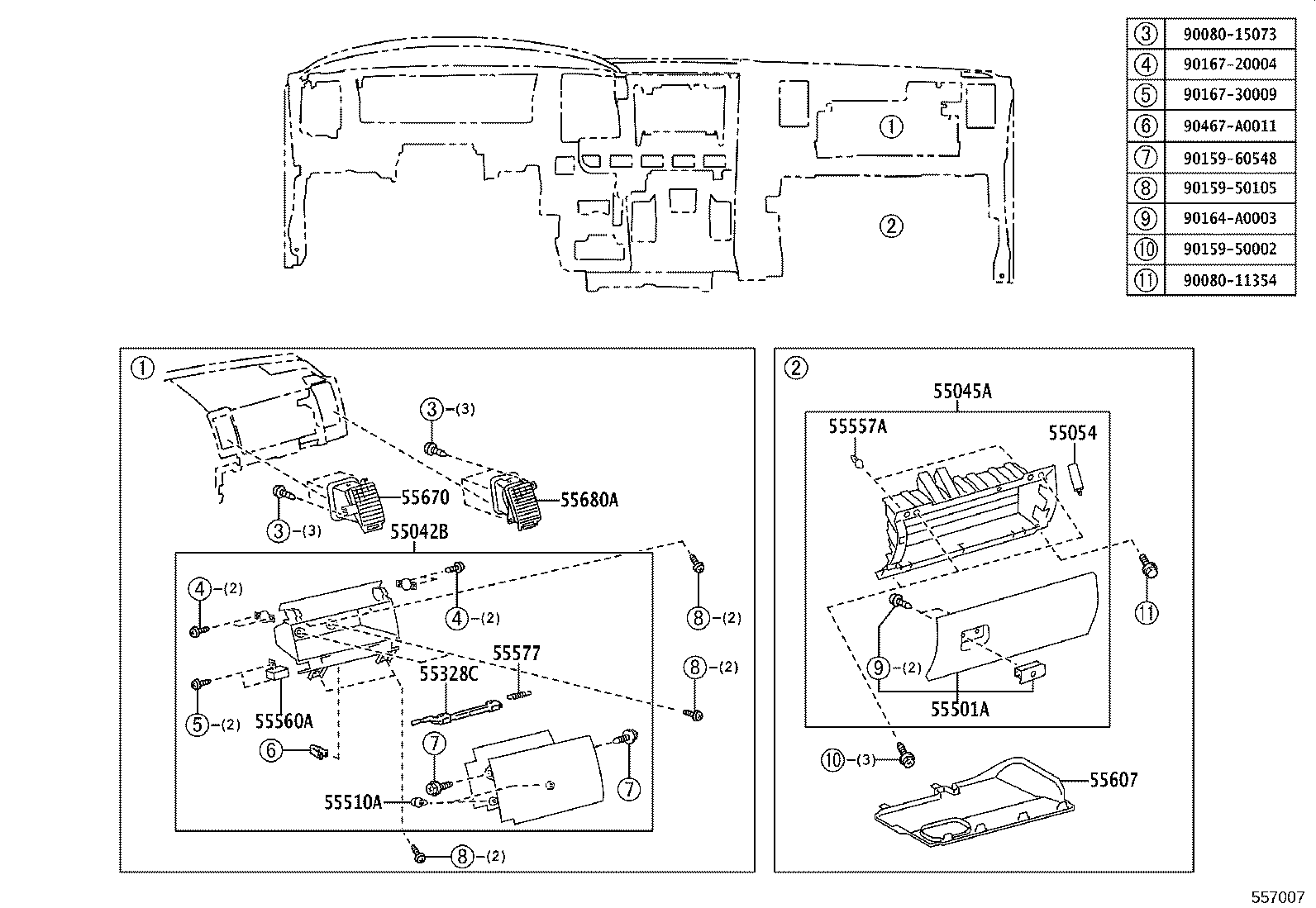 55330-0C080 REINFORCEMENT ASSY, INSTRUMENT PANEL product image