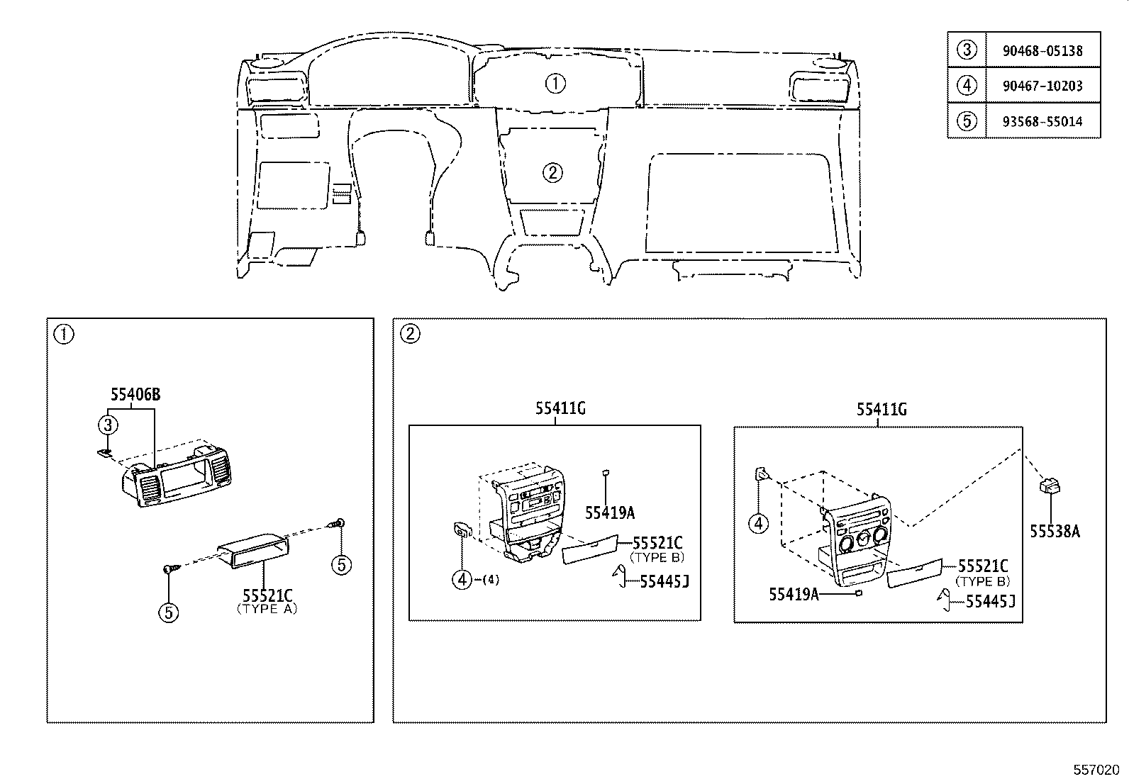 55330-02090 REINFORCEMENT ASSY, INSTRUMENT PANEL product image