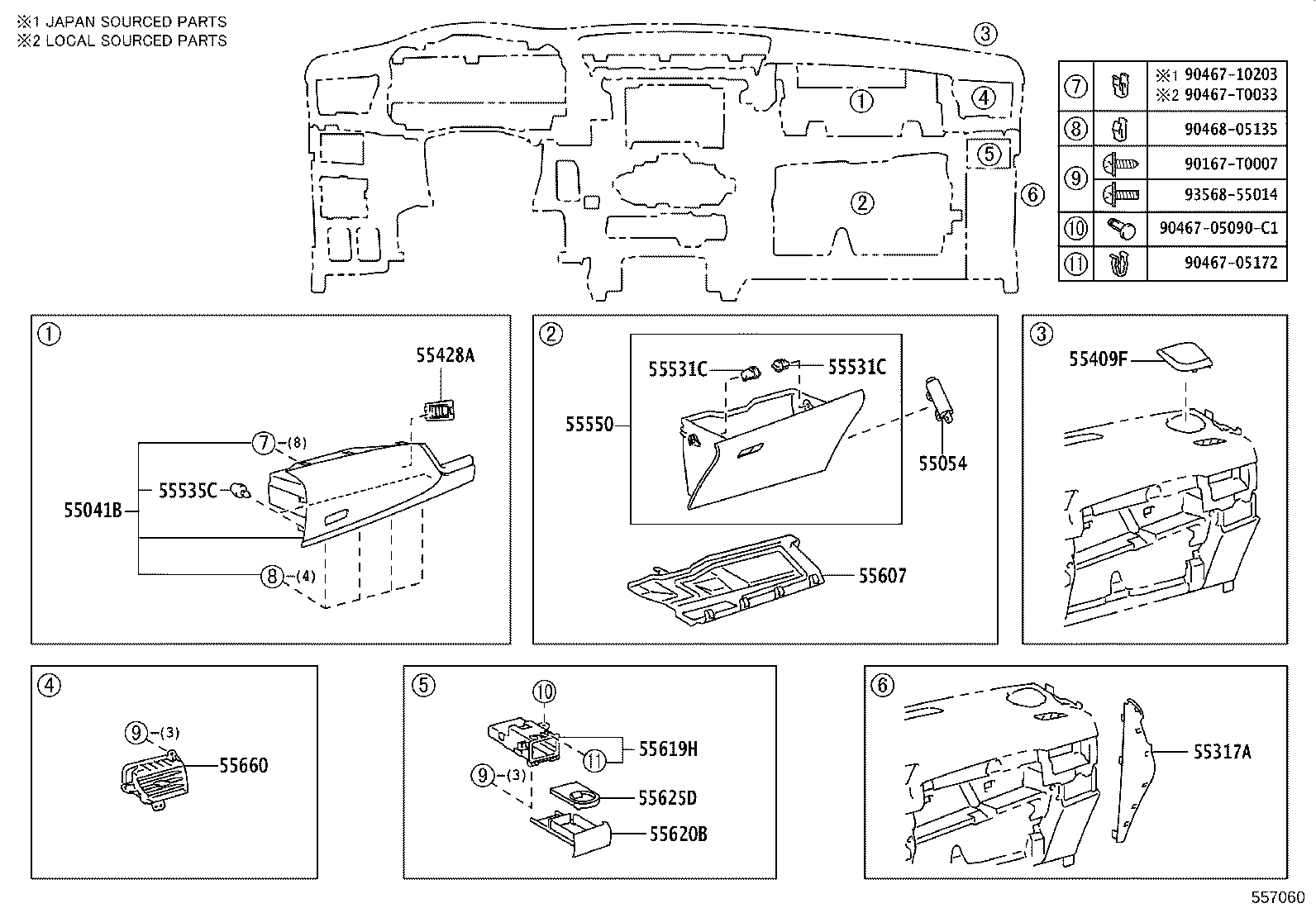 55405-KK080 PANEL SUB-ASSY, INSTRUMENT CLUSTER FINISH, CENTER product image