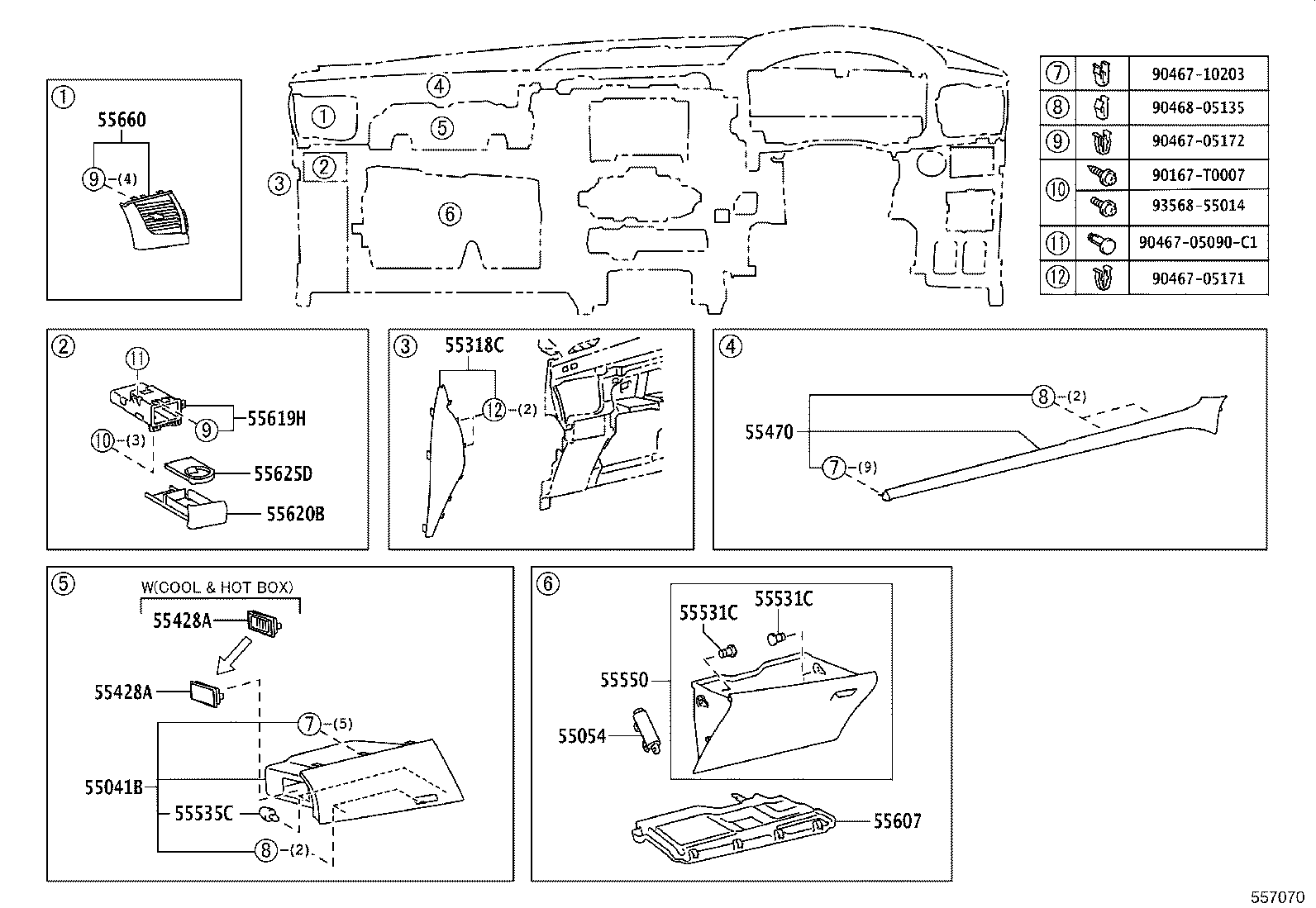 55357-KK030 CUSHION, INSTRUMENT PANEL, NO.3 product image