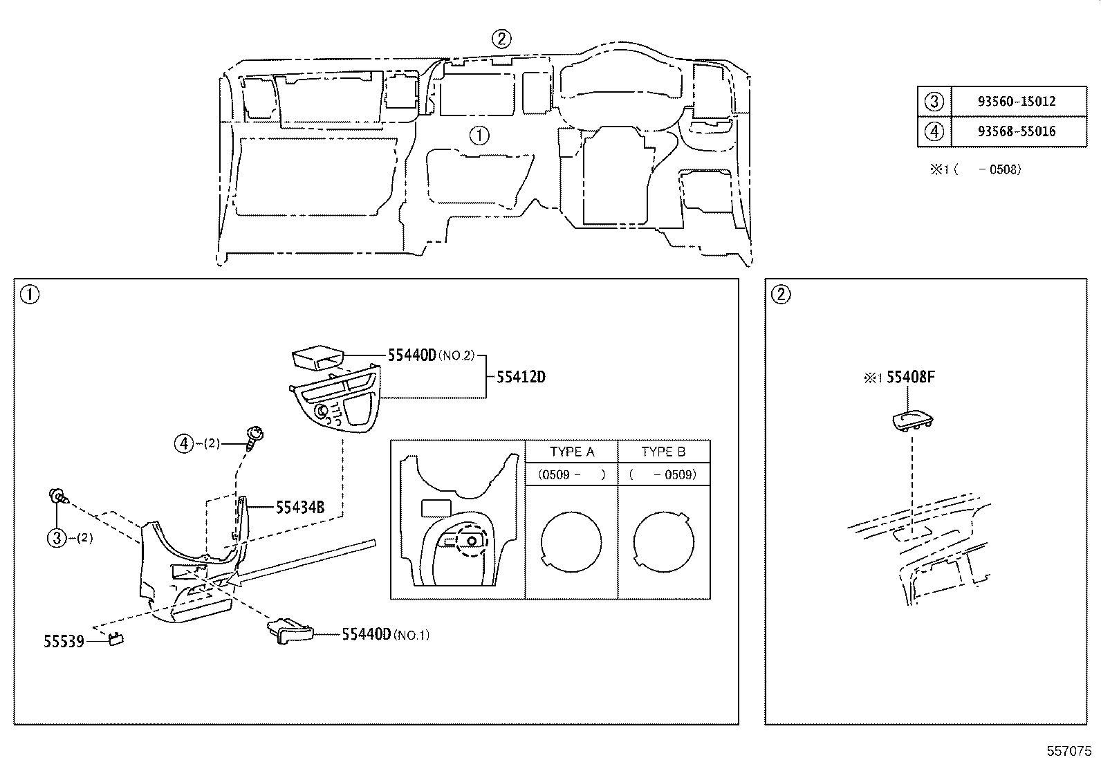 55300-68030 PANEL SUB-ASSY, INSTRUMENT, UPPER product image
