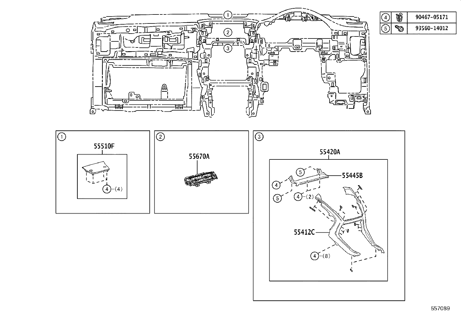 55330-78031 REINFORCEMENT ASSY, INSTRUMENT PANEL product image