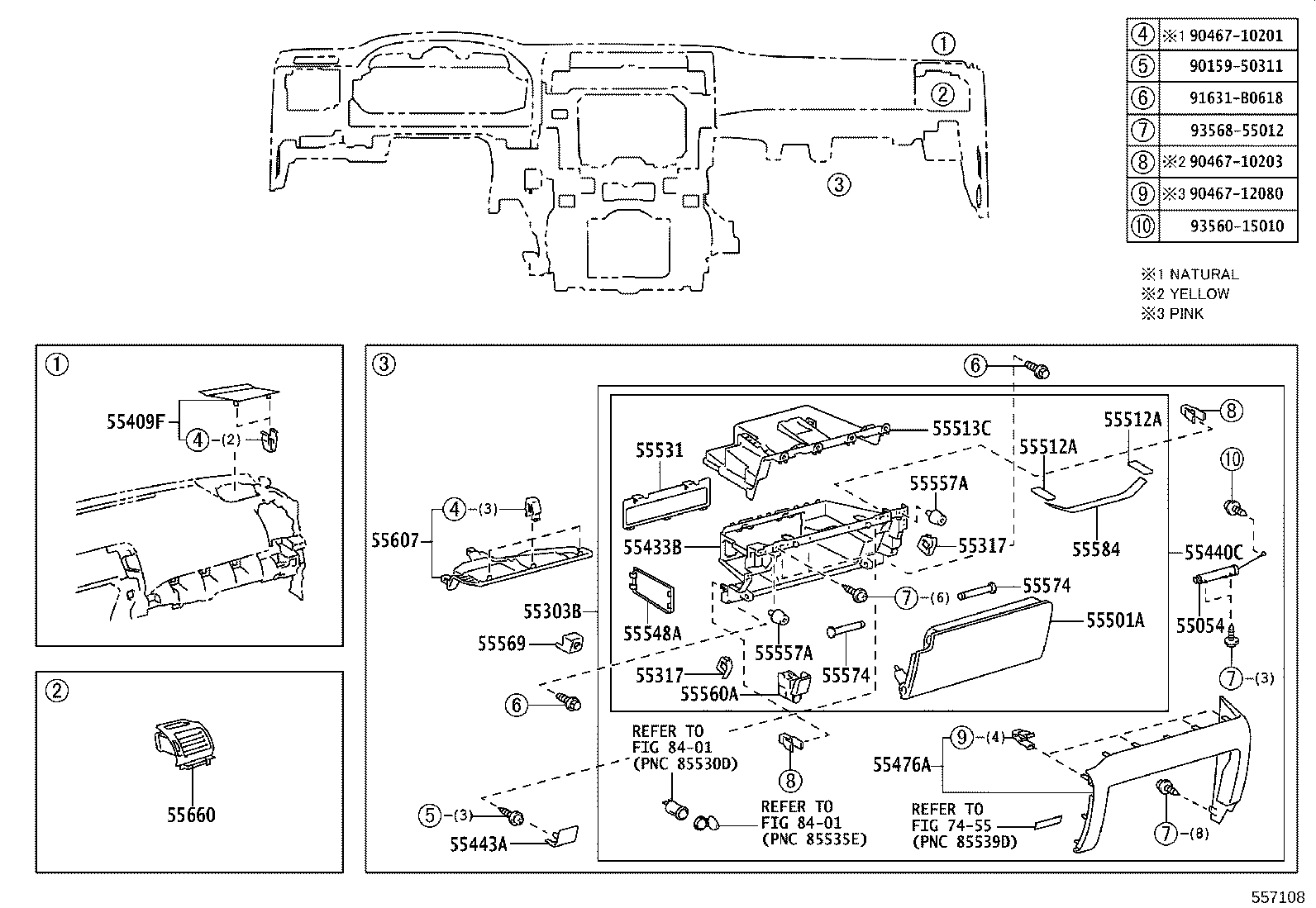 55432-35170-B0 PANEL, INSTRUMENT PANEL FINISH, LOWER product image