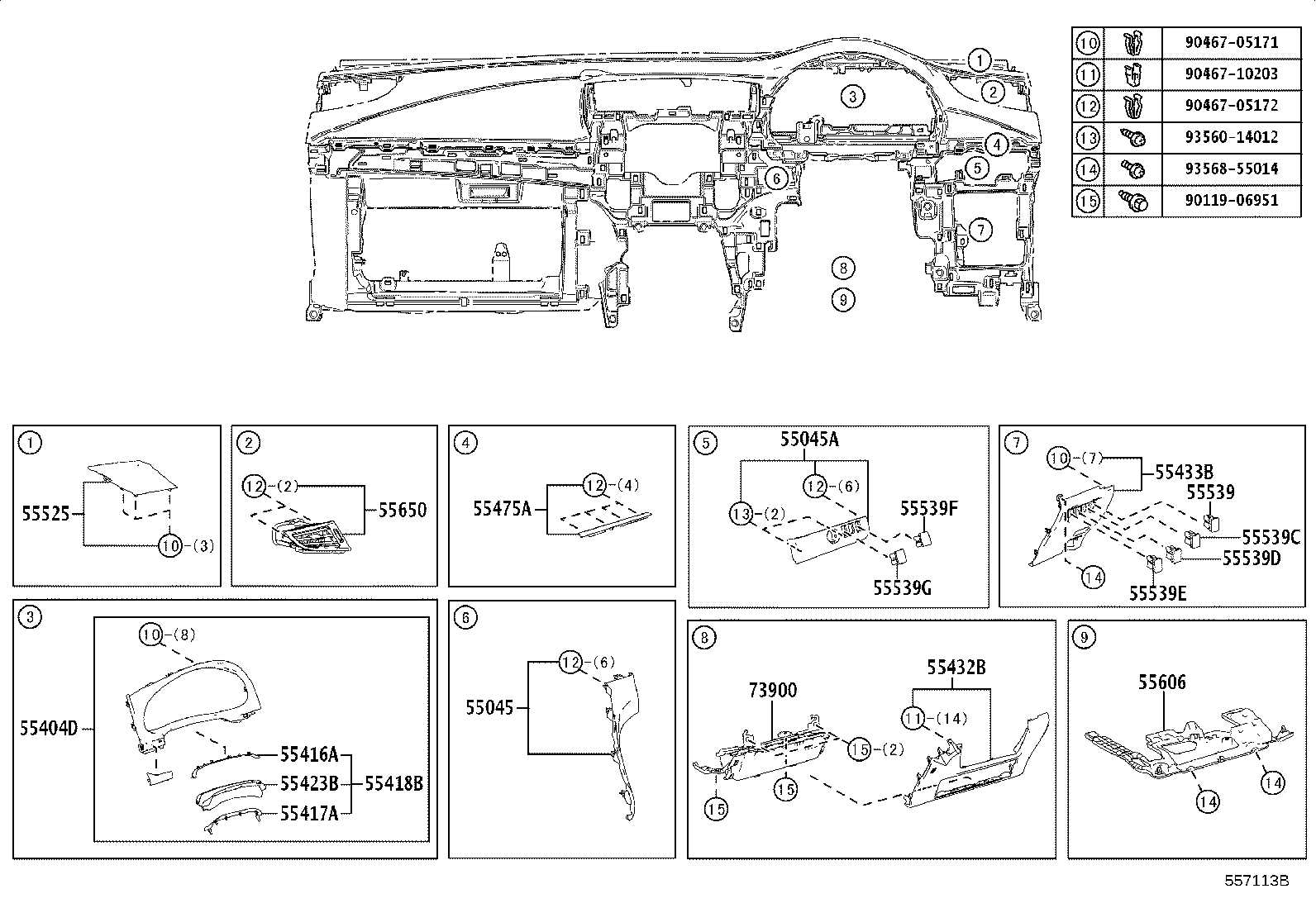 55650-48120 REGISTER ASSY, INSTRUMENT PANEL, NO.1 product image
