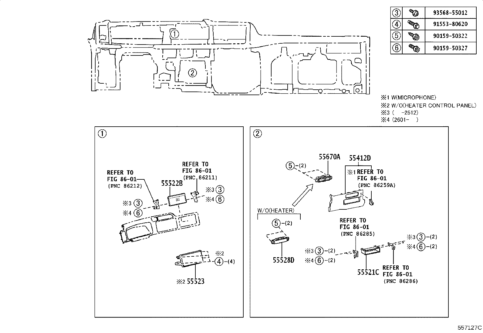 55341-36020 BRACE, INSTRUMENT PANEL, NO.1 product image