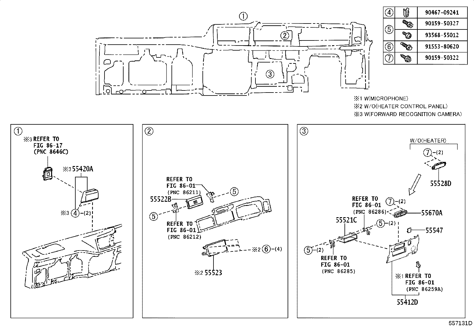 55341-36020 BRACE, INSTRUMENT PANEL, NO.1 product image