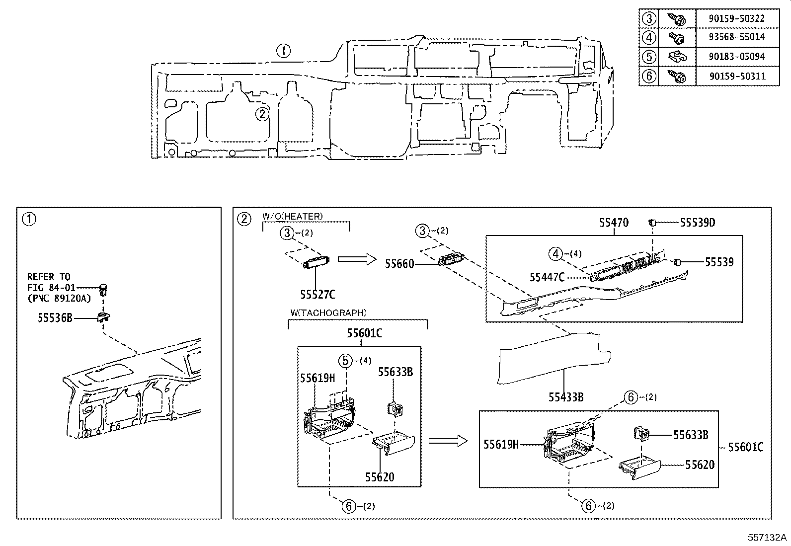 55341-36020 BRACE, INSTRUMENT PANEL, NO.1 product image