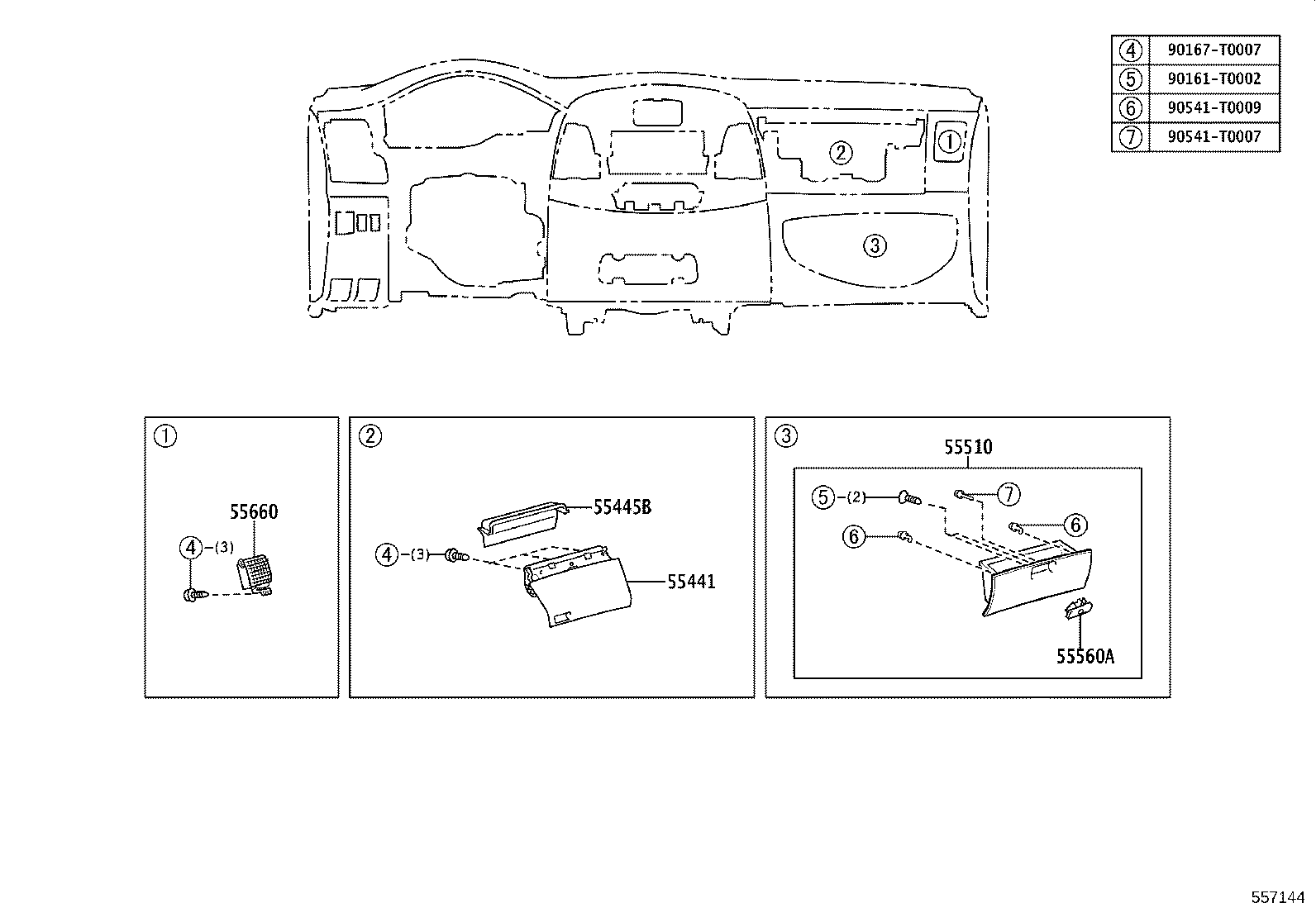 55302-0K080-C0 PANEL SUB-ASSY, INSTRUMENT, UPPER product image