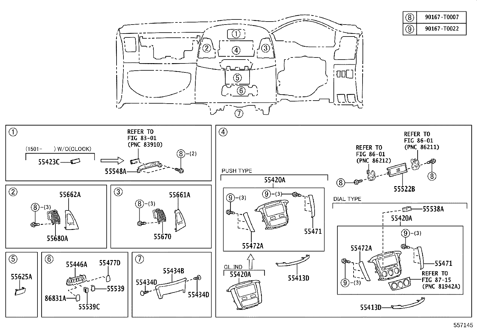 55302-0K080-C0 PANEL SUB-ASSY, INSTRUMENT, UPPER product image