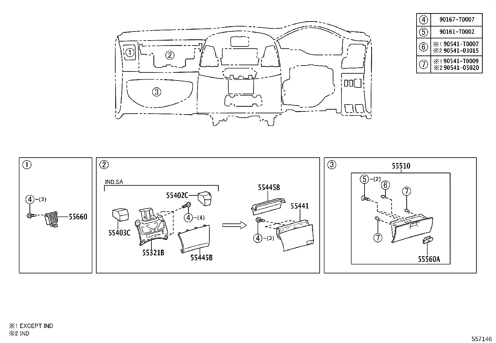 55302-0K080-C0 PANEL SUB-ASSY, INSTRUMENT, UPPER product image