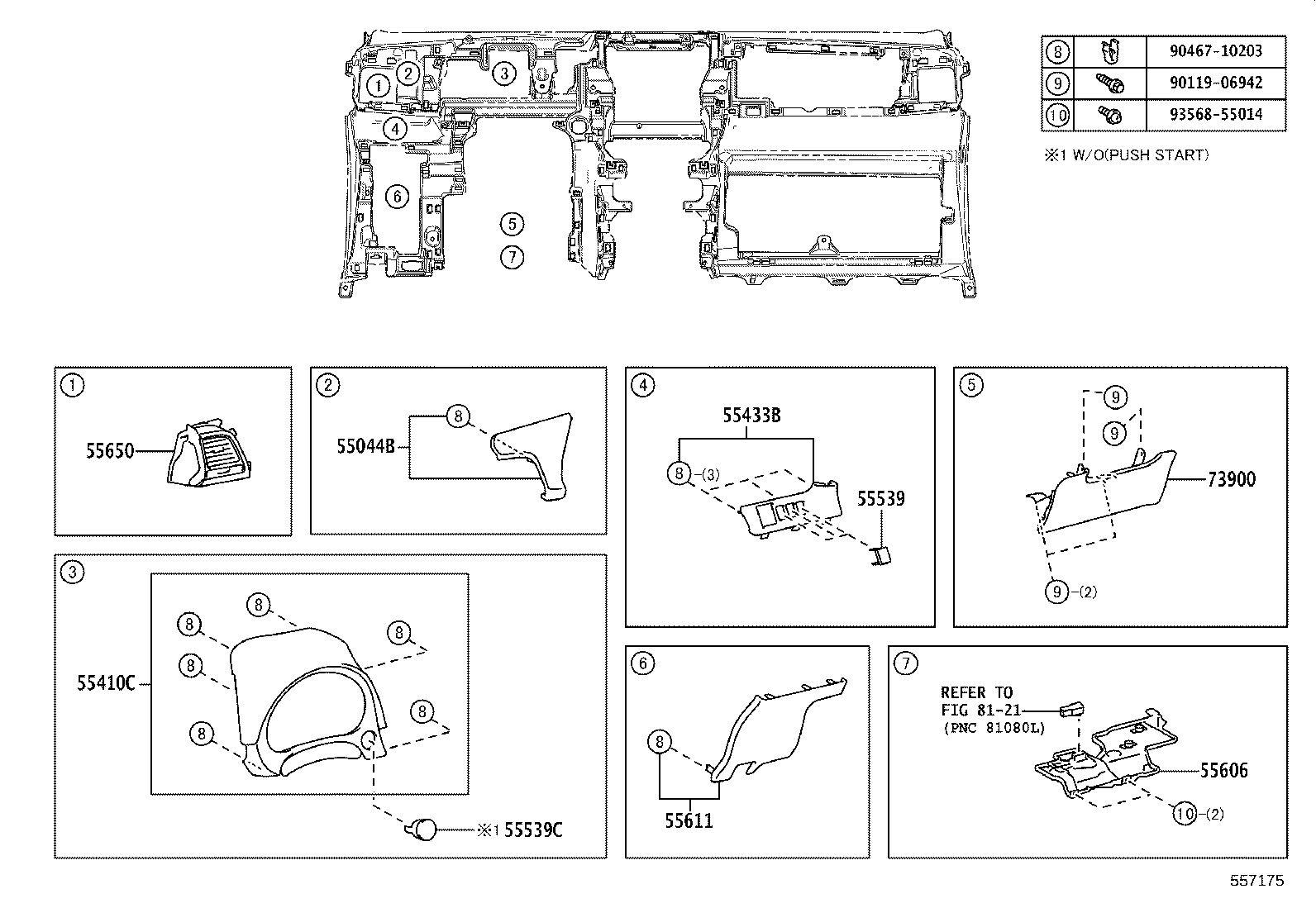 00000-00000 PANEL SUB-ASSY, INSTRUMENT CLUSTER FINISH, CENTER product image