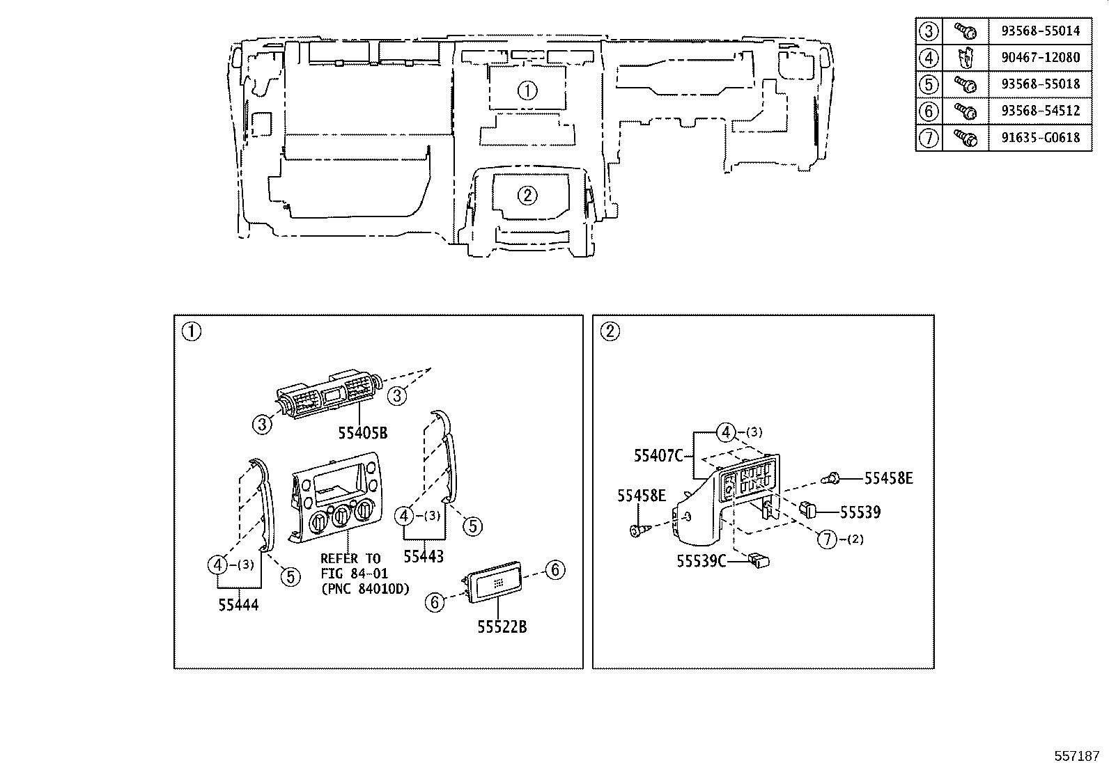 55650-35120 REGISTER ASSY, INSTRUMENT PANEL, NO.1 product image