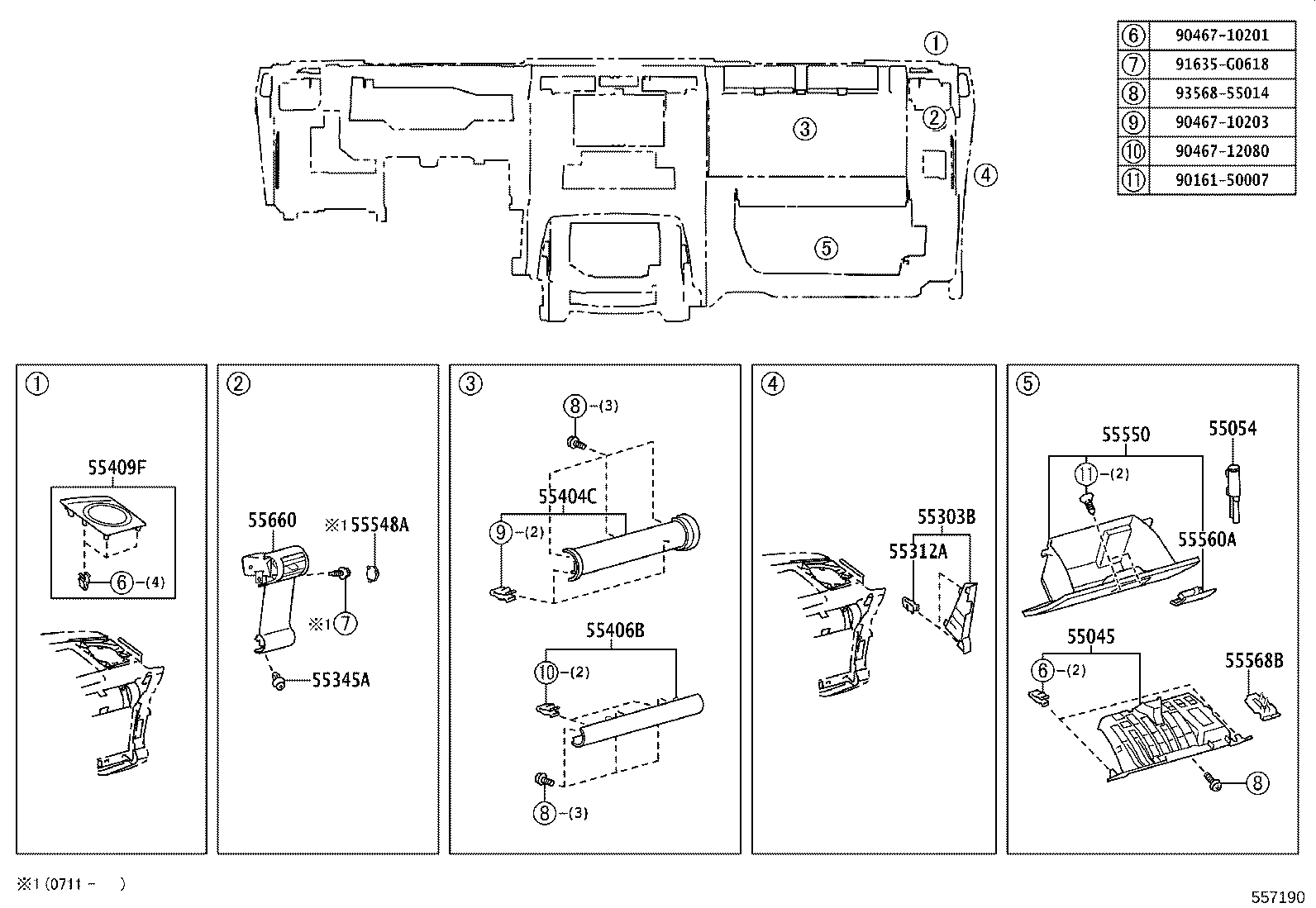 55306-35120 REINFORCEMENT SUB-ASSY, INSTRUMENT PANEL, NO.2 product image