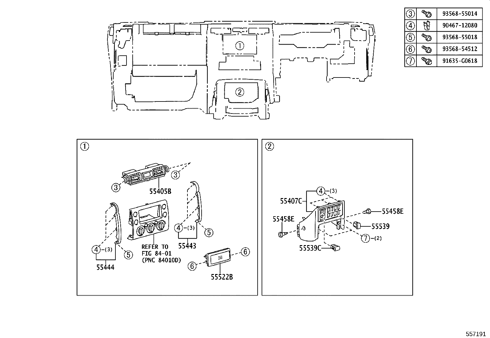 55306-35120 REINFORCEMENT SUB-ASSY, INSTRUMENT PANEL, NO.2 product image