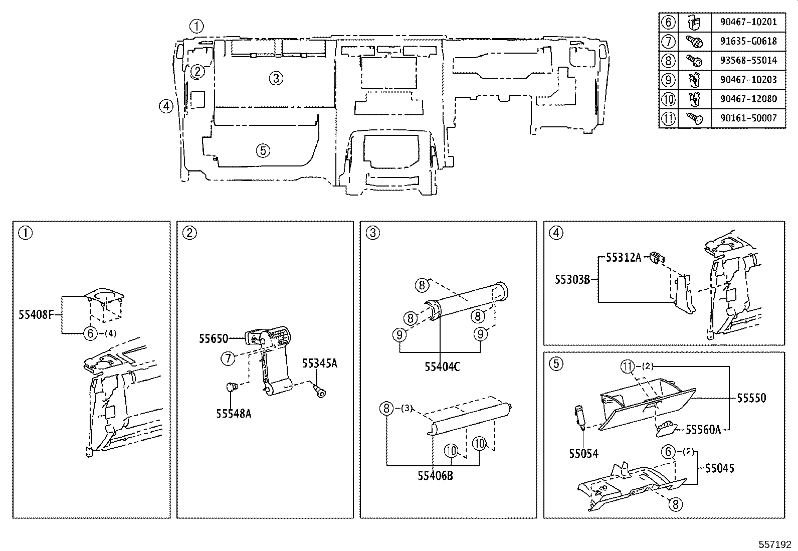 55306-35120 REINFORCEMENT SUB-ASSY, INSTRUMENT PANEL, NO.2 product image
