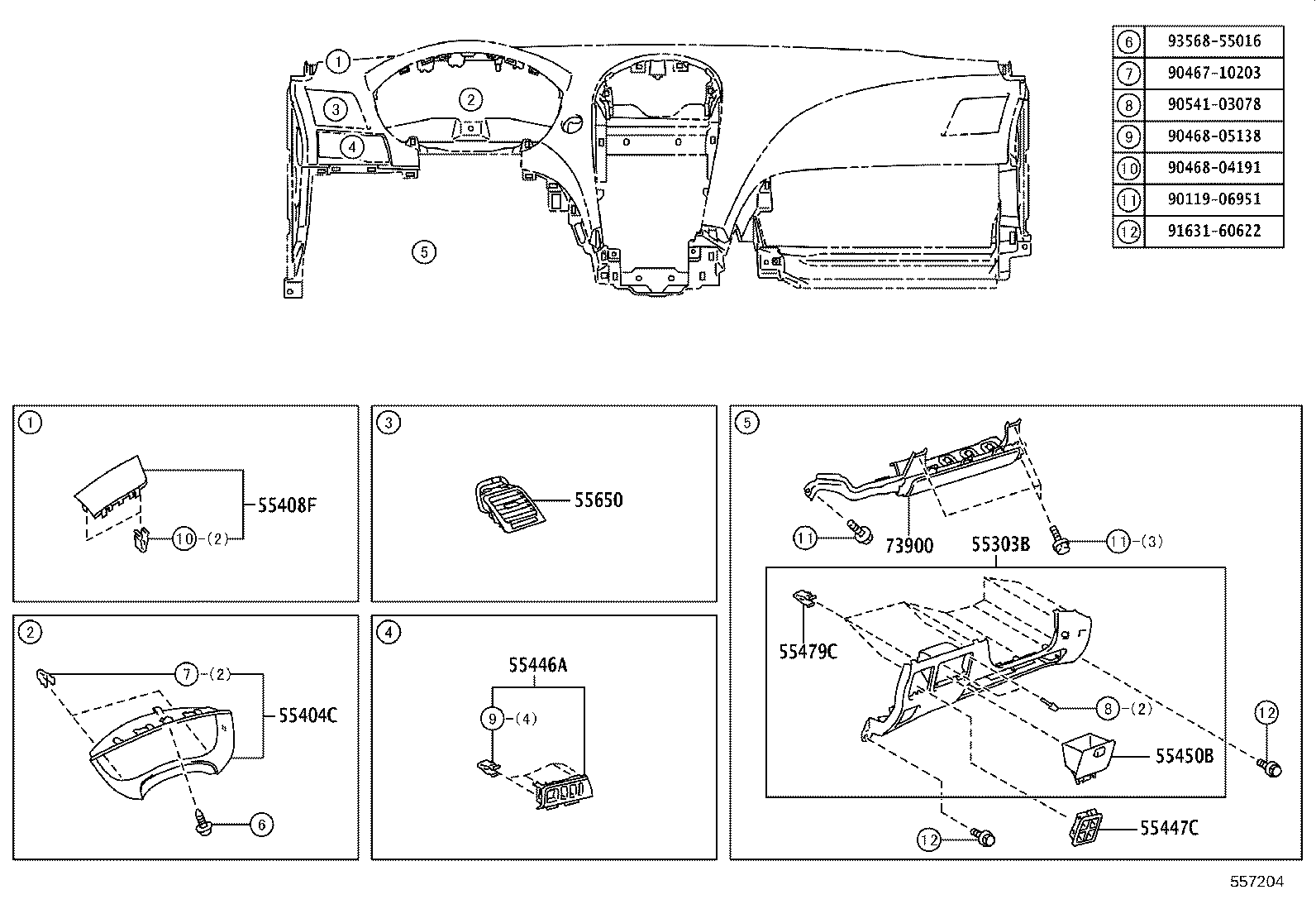 55416-33020 RETAINER, METER HOOD, NO.1 product image