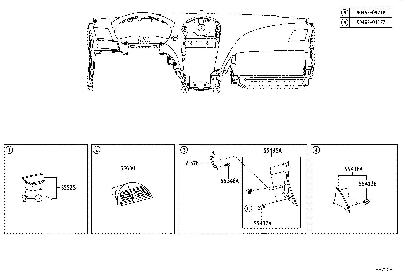 55416-33020 RETAINER, METER HOOD, NO.1 product image