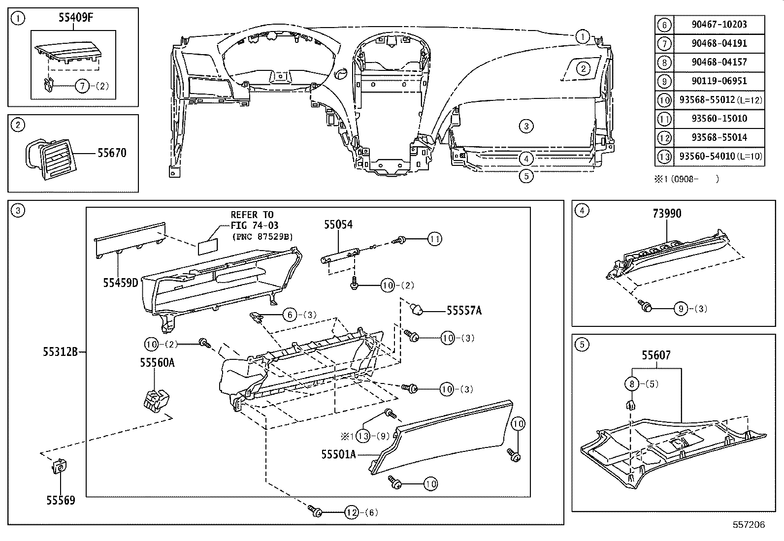 55416-33020 RETAINER, METER HOOD, NO.1 product image