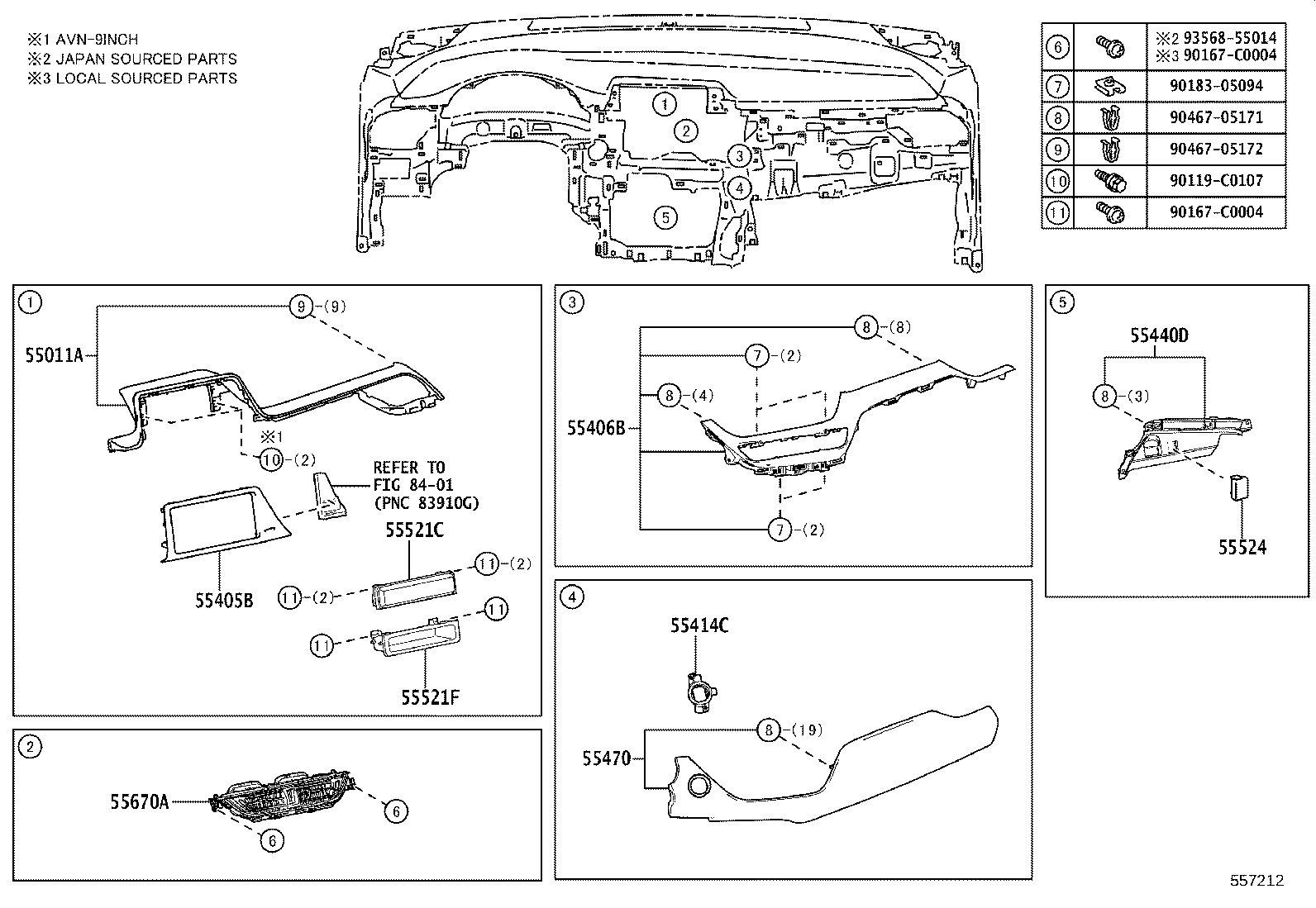 55405-F4170 PANEL SUB-ASSY, INSTRUMENT CLUSTER FINISH, CENTER product image
