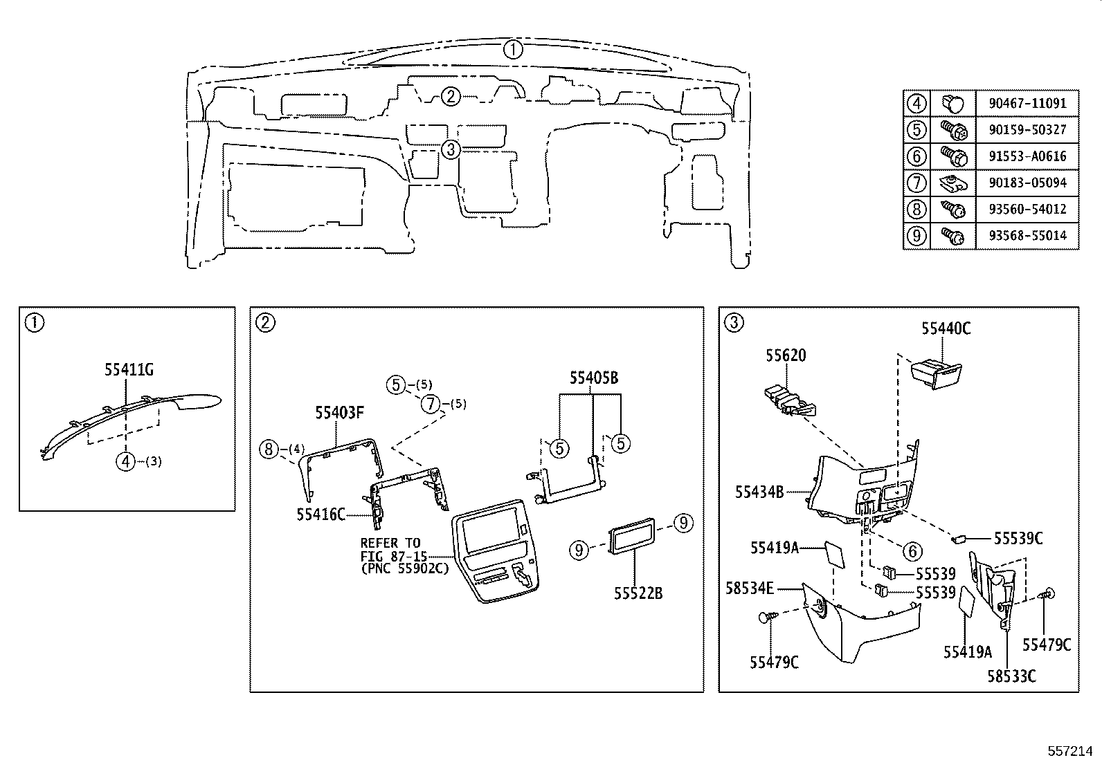 55405-28A40 PANEL SUB-ASSY, INSTRUMENT CLUSTER FINISH, CENTER product image