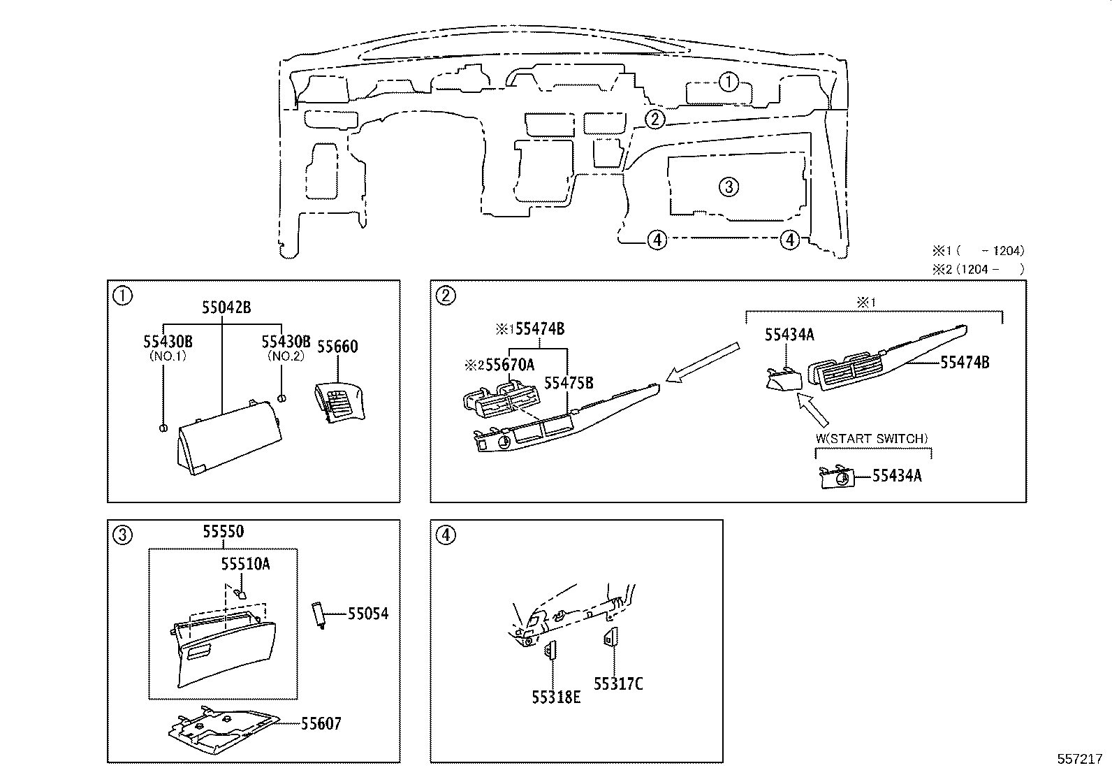 55342-28060 BRACE, INSTRUMENT PANEL TO COWL, NO.2 product image