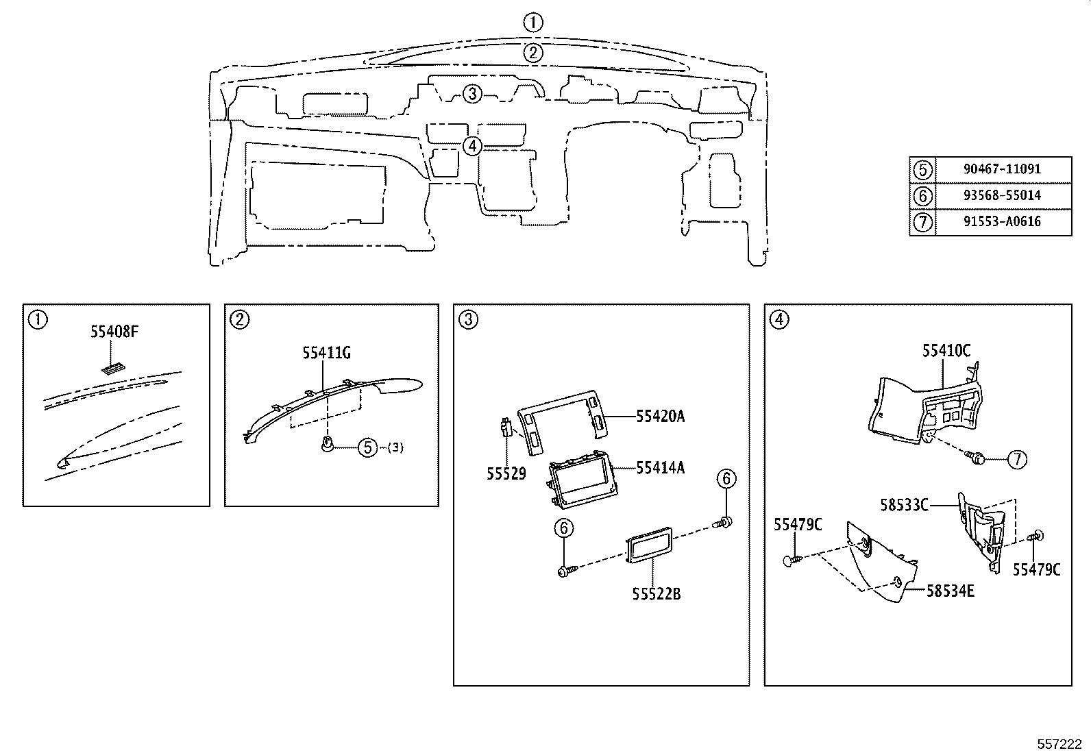 55447-28110 BASE, SWITCH HOLE, NO.2 product image