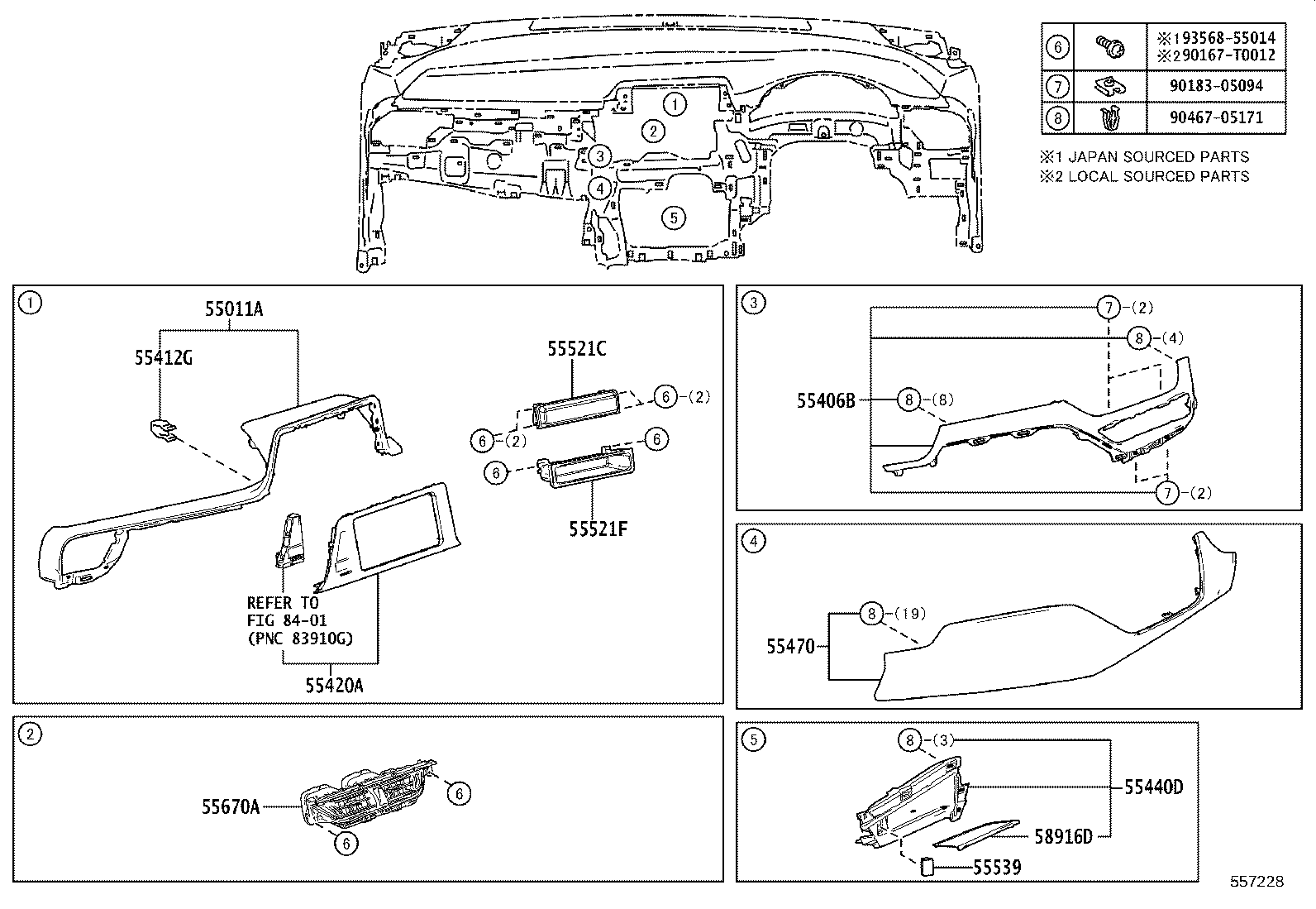 55355-F4040 CUSHION, INSTRUMENT PANEL, NO.1 product image