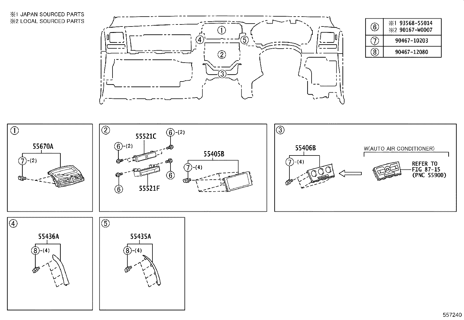 55306-02230 BRACE SUB-ASSY, INSTRUMENT PANEL, NO.1 product image
