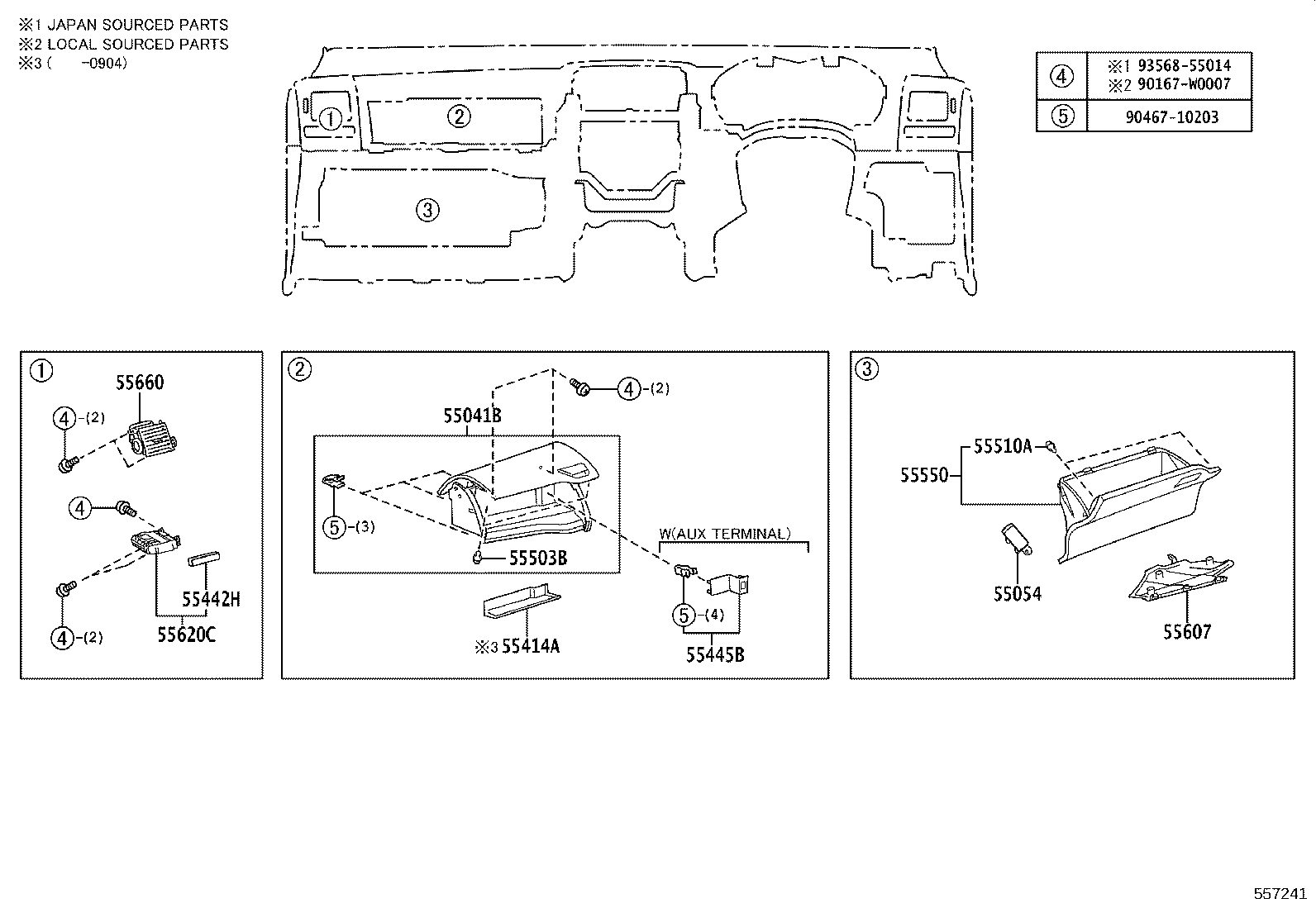 55306-02230 BRACE SUB-ASSY, INSTRUMENT PANEL, NO.1 product image