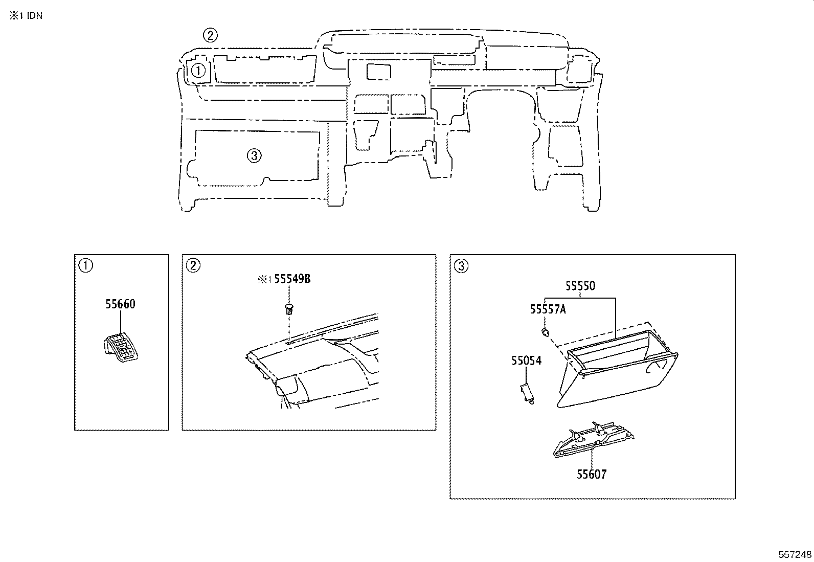 55342-28080 BRACE, INSTRUMENT PANEL TO COWL, NO.2 product image