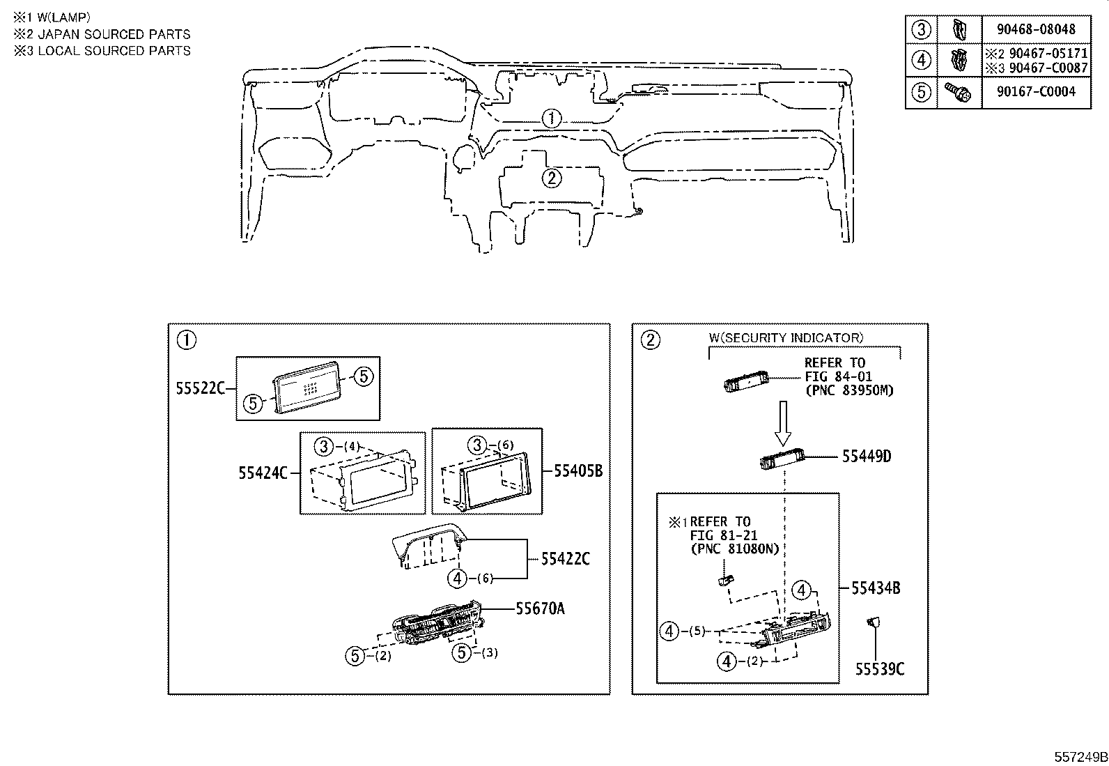 55434-0R160 PANEL, INSTRUMENT PANEL FINISH, LOWER CENTER product image