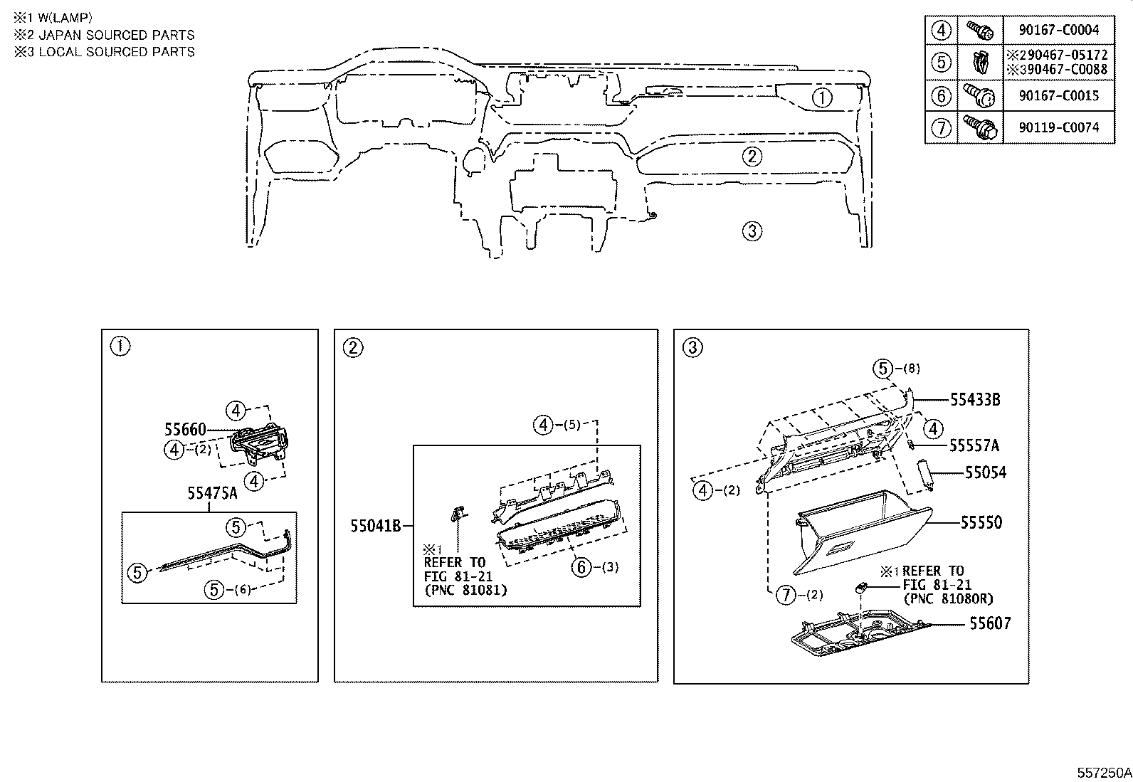 55434-0R160 PANEL, INSTRUMENT PANEL FINISH, LOWER CENTER product image