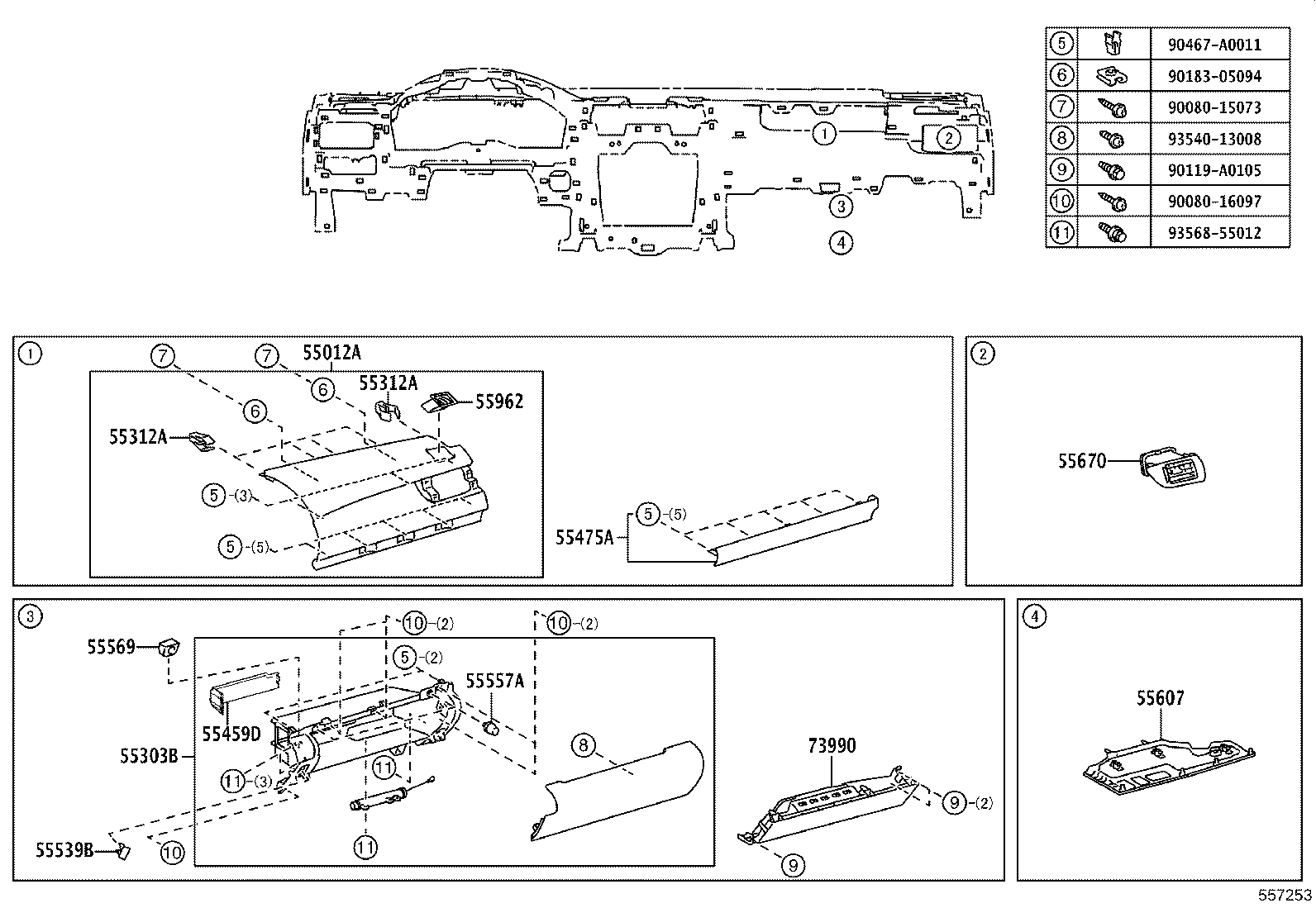 55301-06200-C0 PANEL SUB-ASSY, INSTRUMENT product image