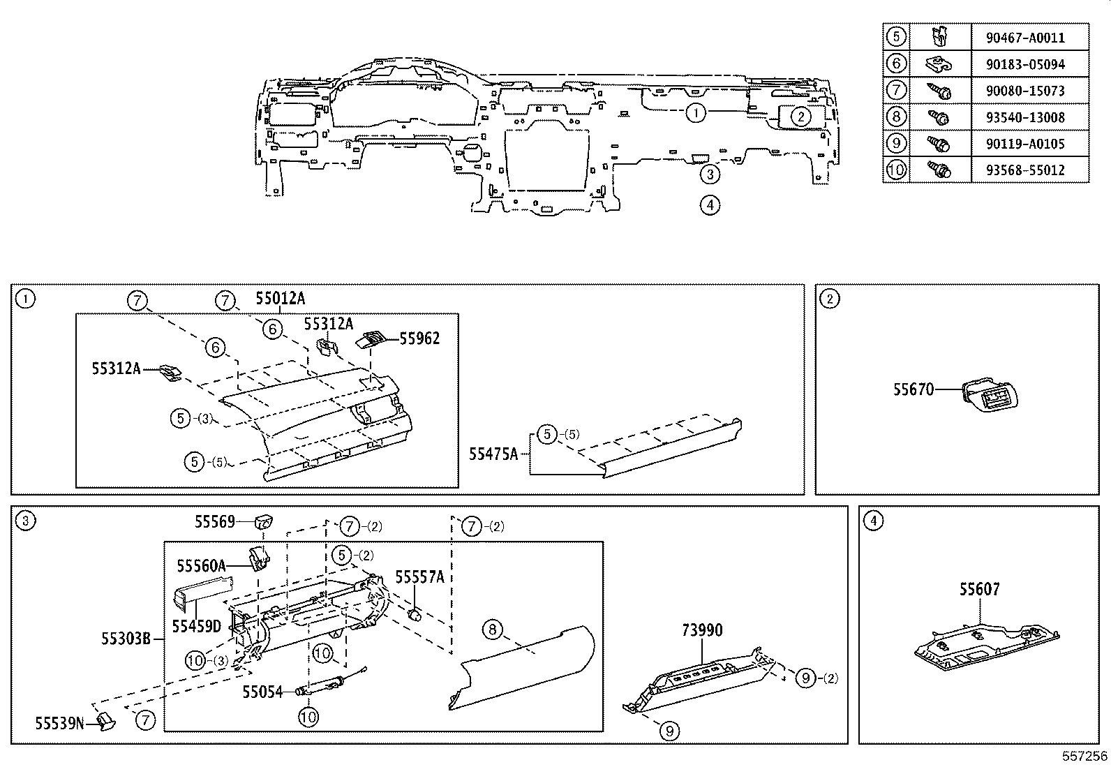 55301-06200-C0 PANEL SUB-ASSY, INSTRUMENT product image