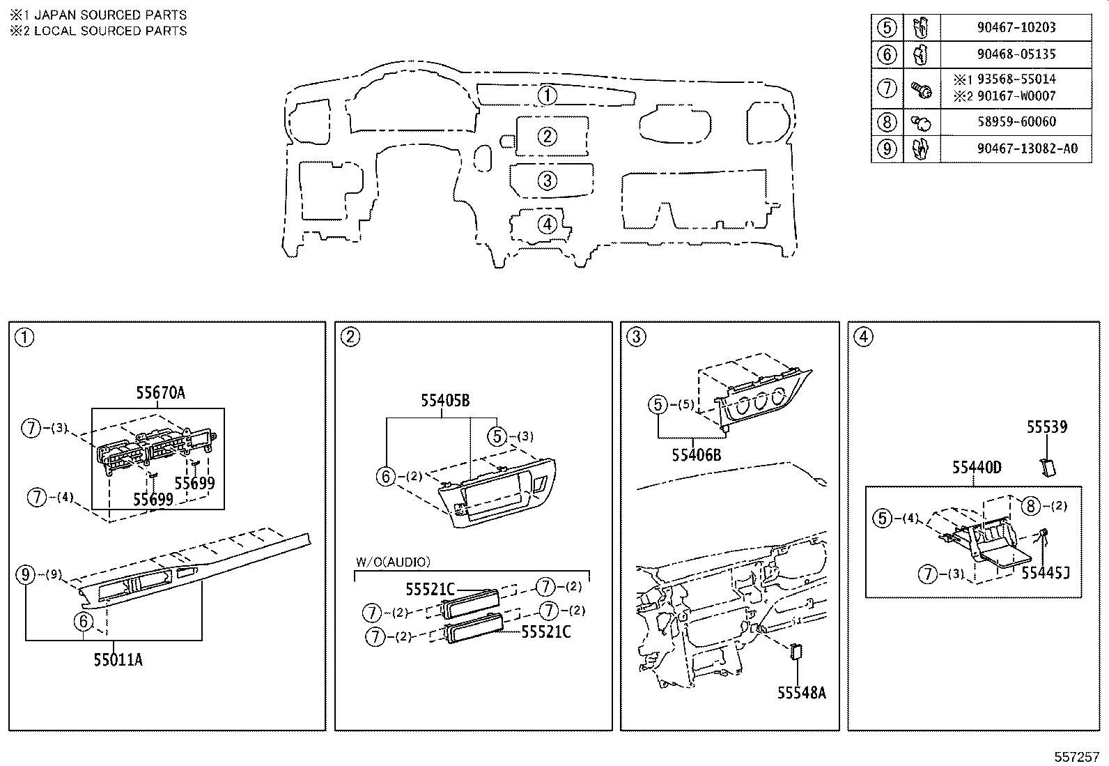 55330-02640 REINFORCEMENT ASSY, INSTRUMENT PANEL product image