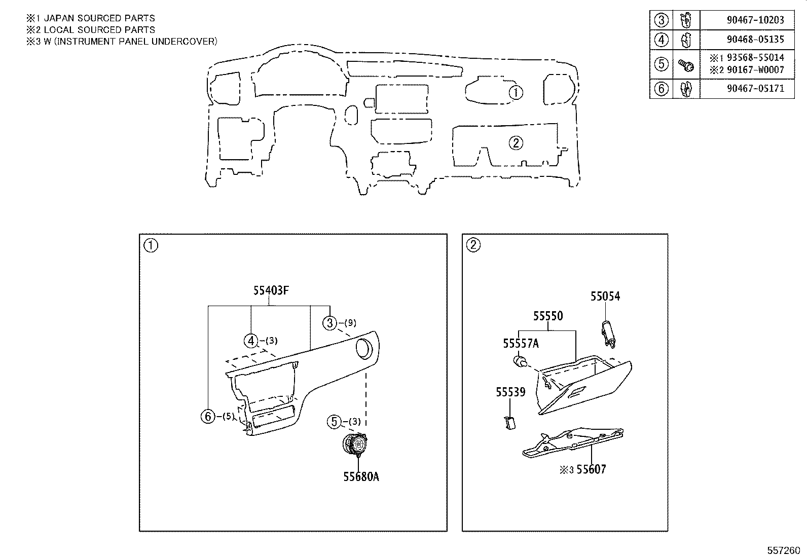 55330-02640 REINFORCEMENT ASSY, INSTRUMENT PANEL product image